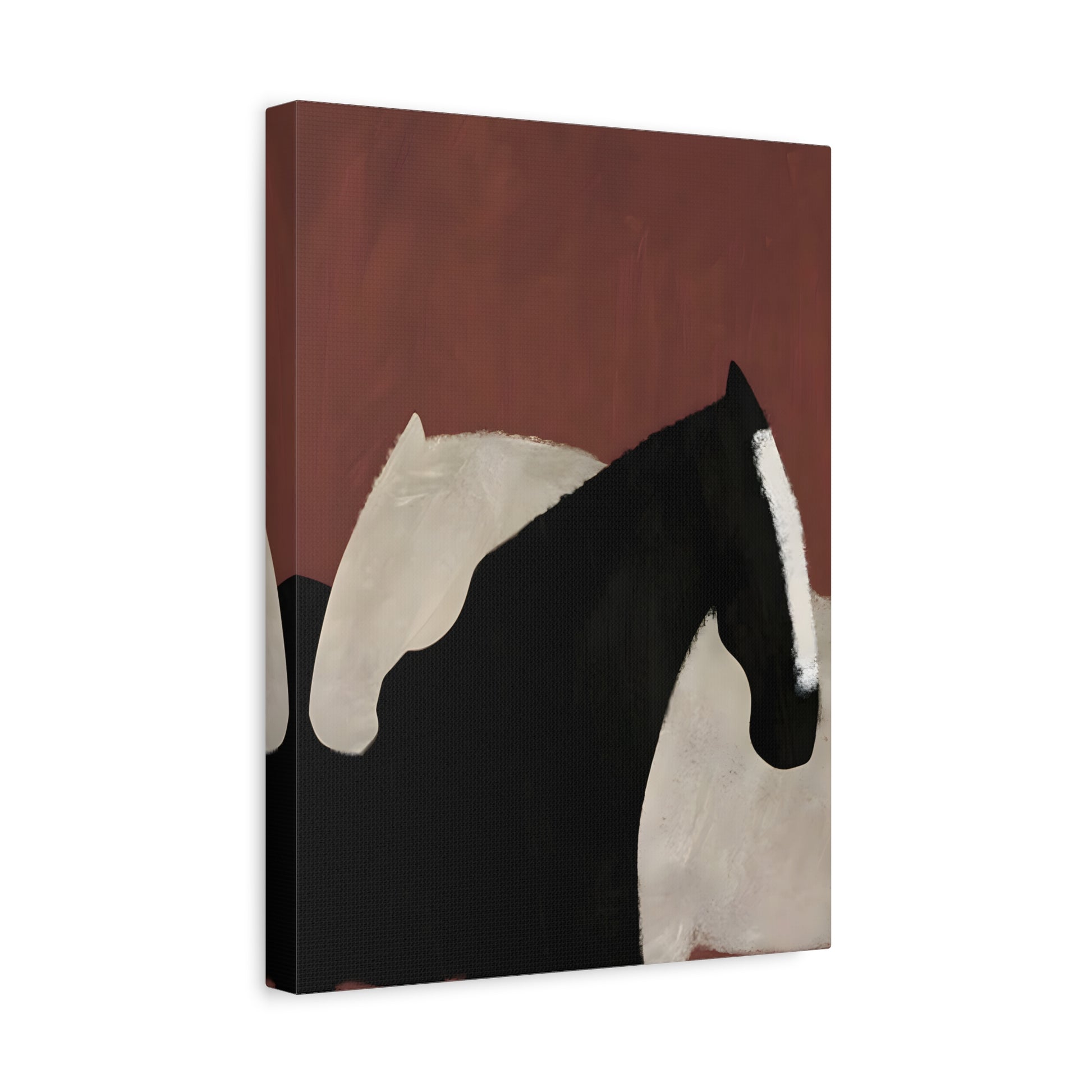 Minimalist Horse Animal Canvas Prints - Abstract Horses Wall Art