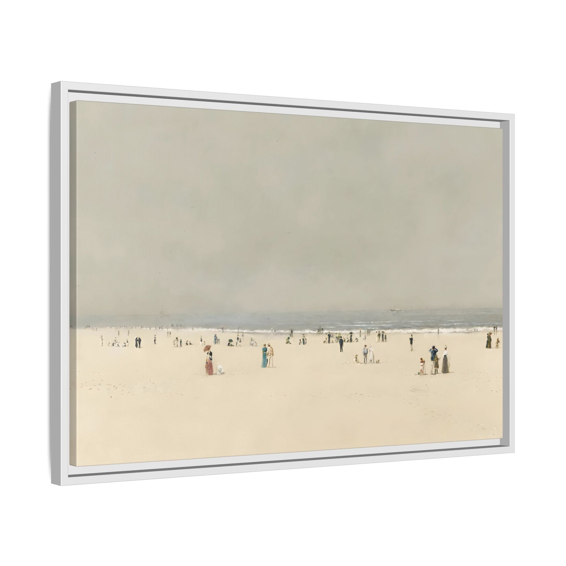 Minimalist Sand Sea Canvas, Summer Phantasy Vintage Beach Wall Art Prints