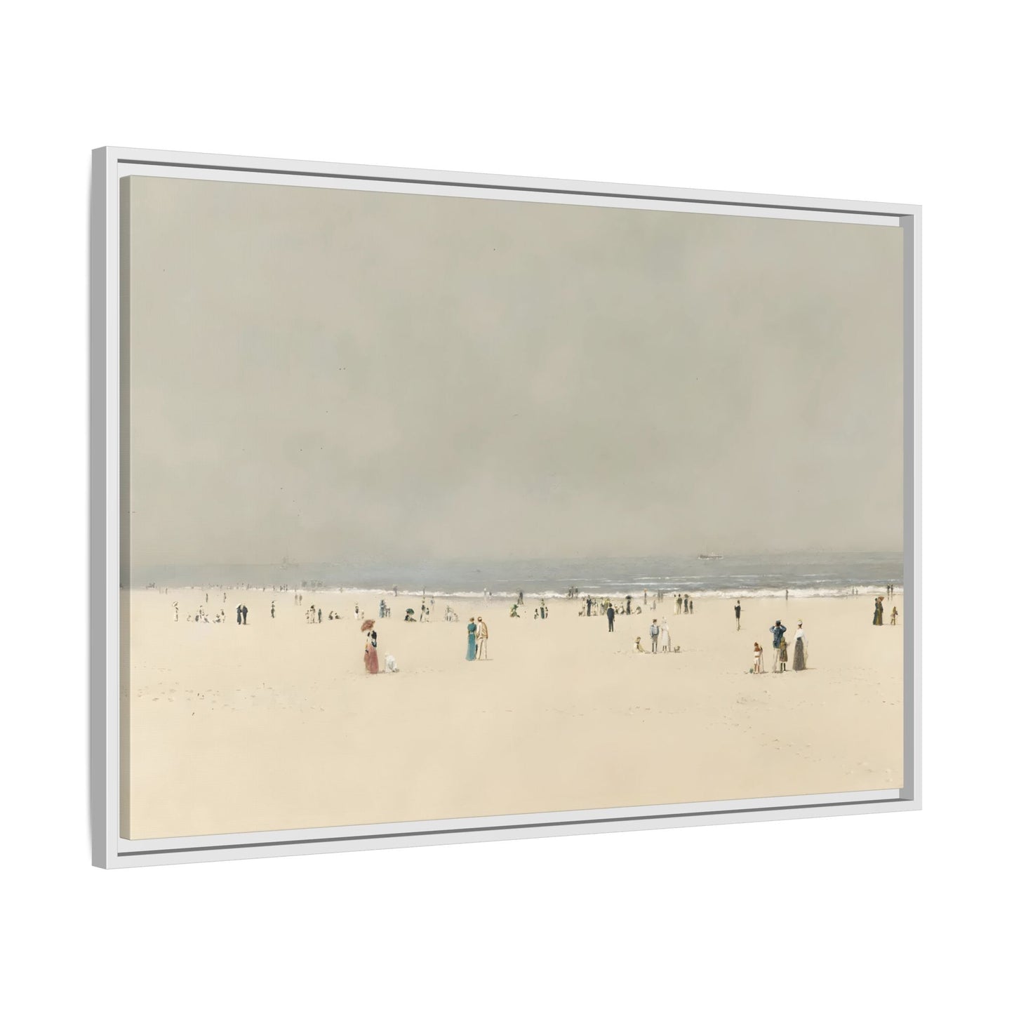 Minimalist Sand Sea Canvas, Summer Phantasy Vintage Beach Wall Art Prints