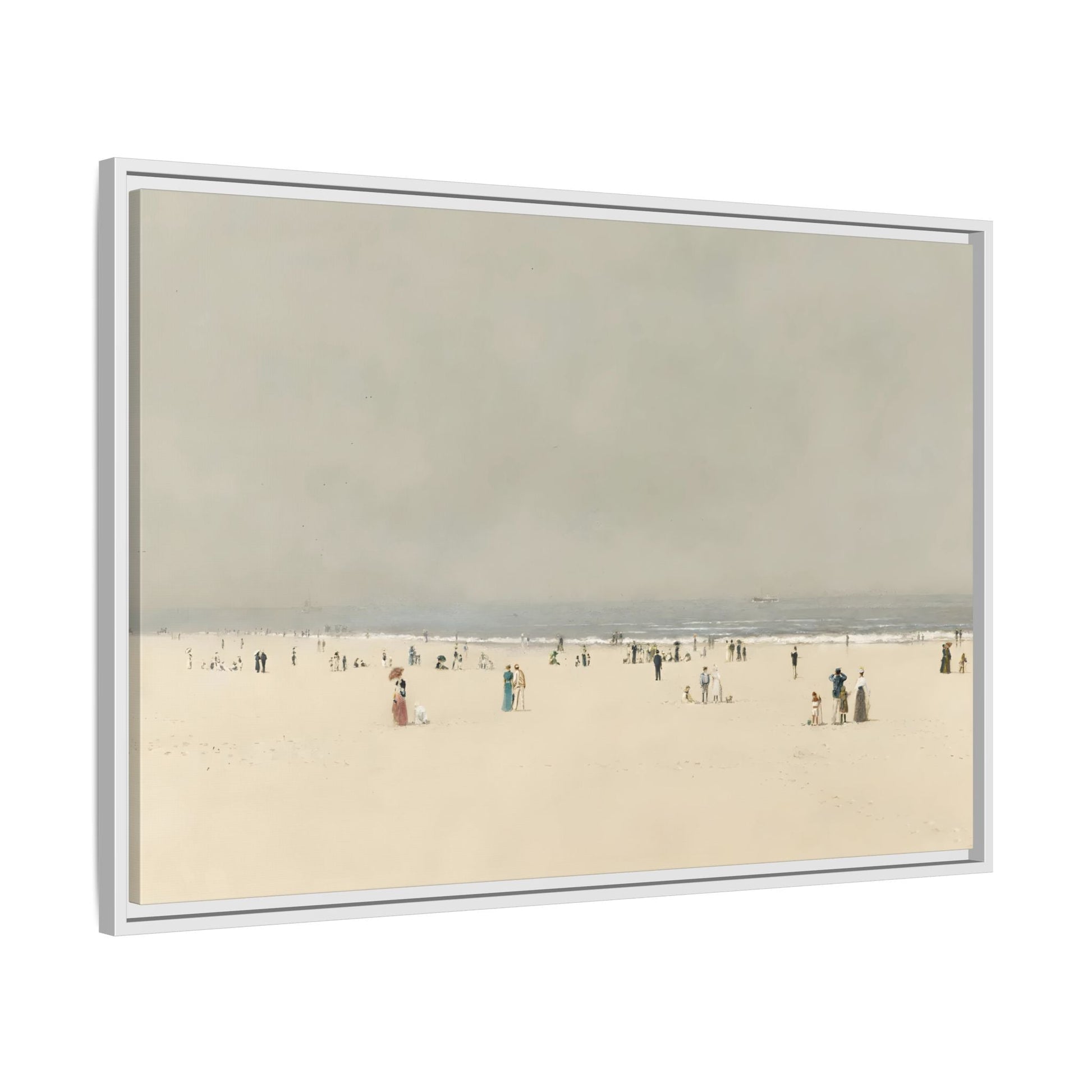 Minimalist Sand Sea Canvas, Summer Phantasy Vintage Beach Wall Art Prints