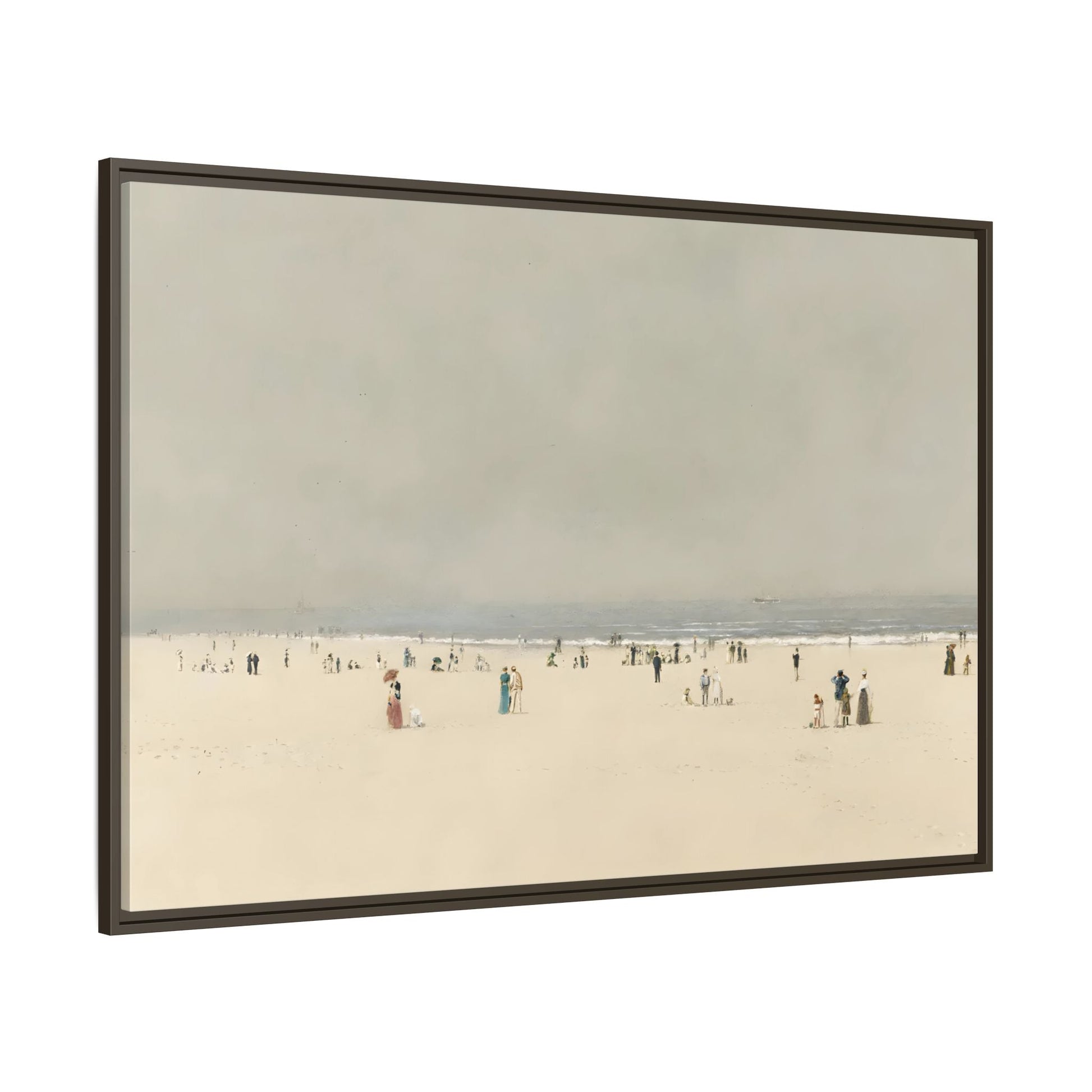 Minimalist Sand Sea Canvas, Summer Phantasy Vintage Beach Wall Art Prints