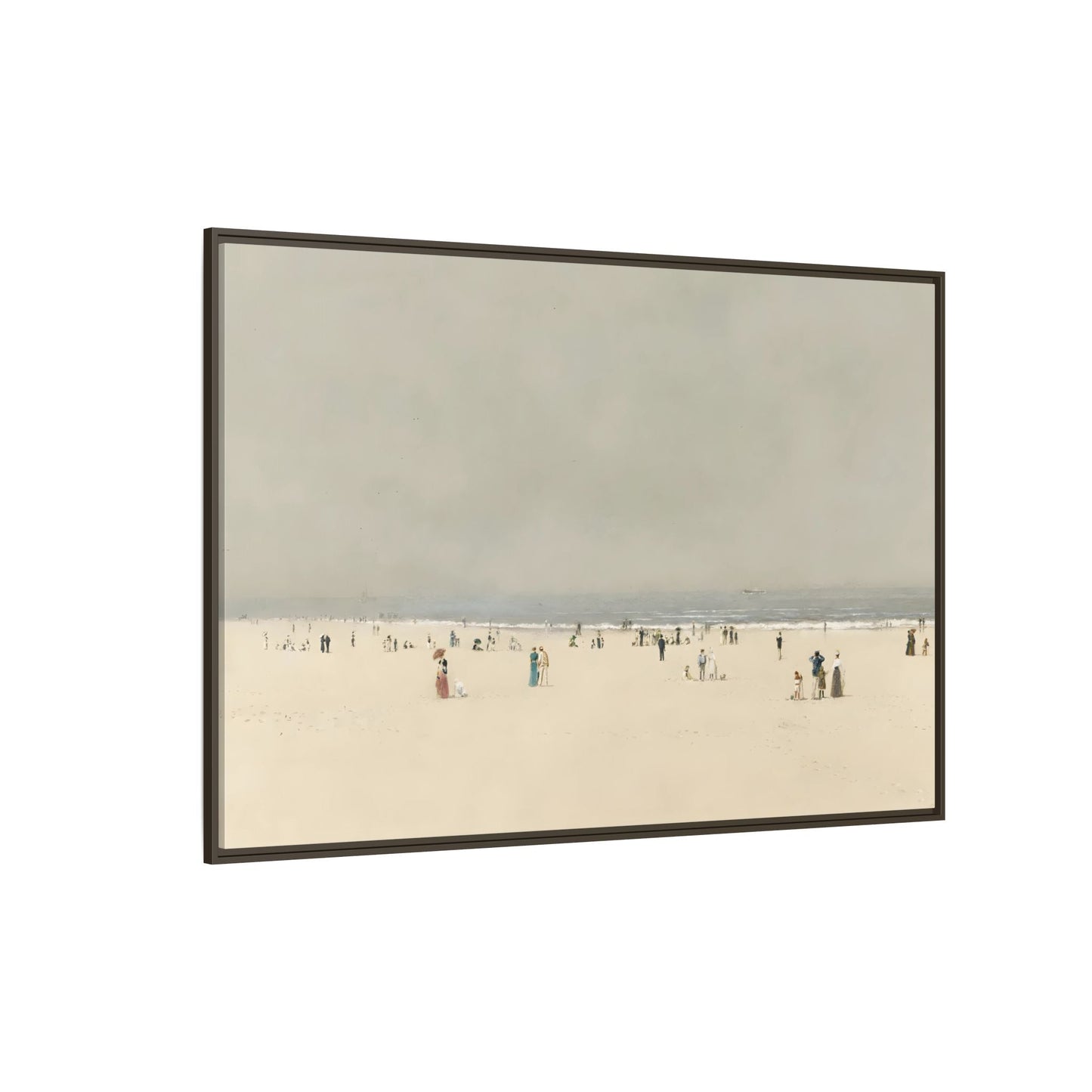 Minimalist Sand Sea Canvas, Summer Phantasy Vintage Beach Wall Art Prints