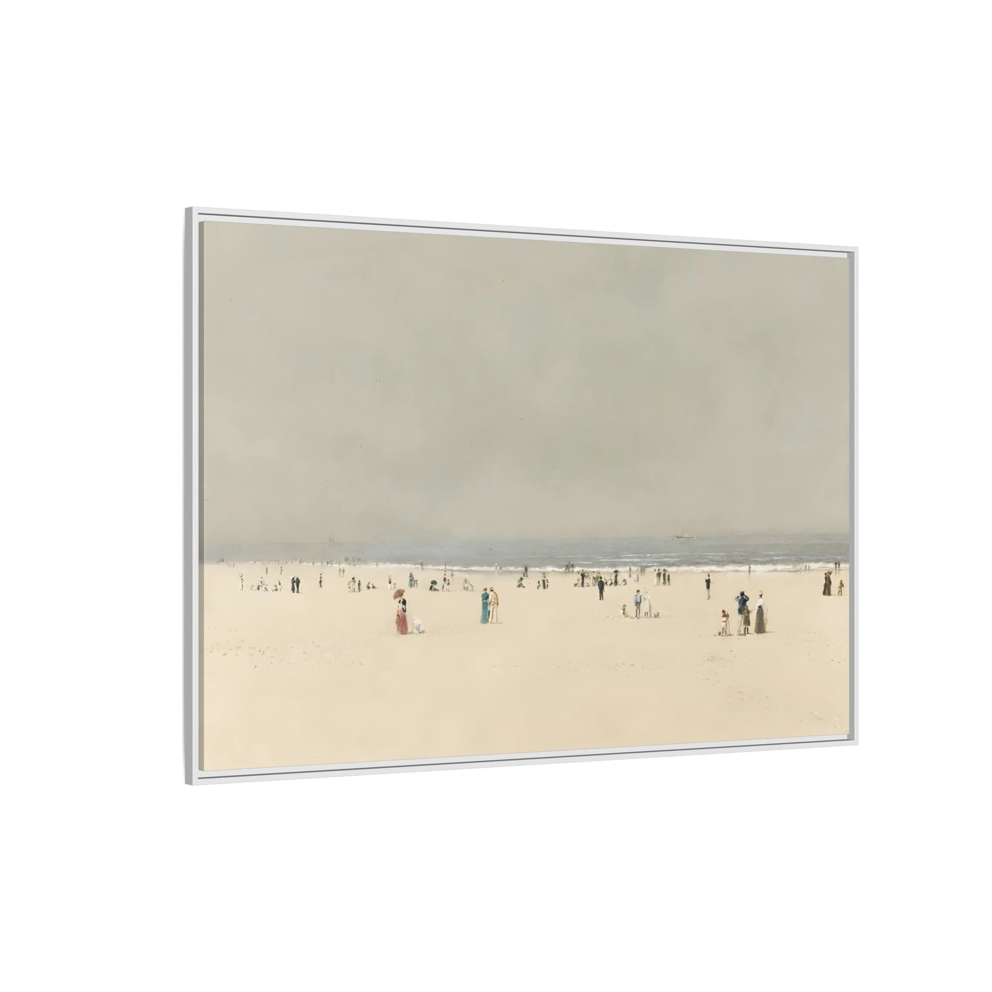 Minimalist Sand Sea Canvas, Summer Phantasy Vintage Beach Wall Art Prints