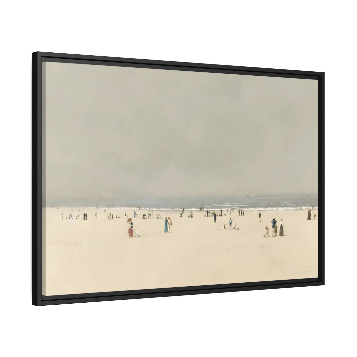 Minimalist Sand Sea Canvas, Summer Phantasy Vintage Beach Wall Art Prints