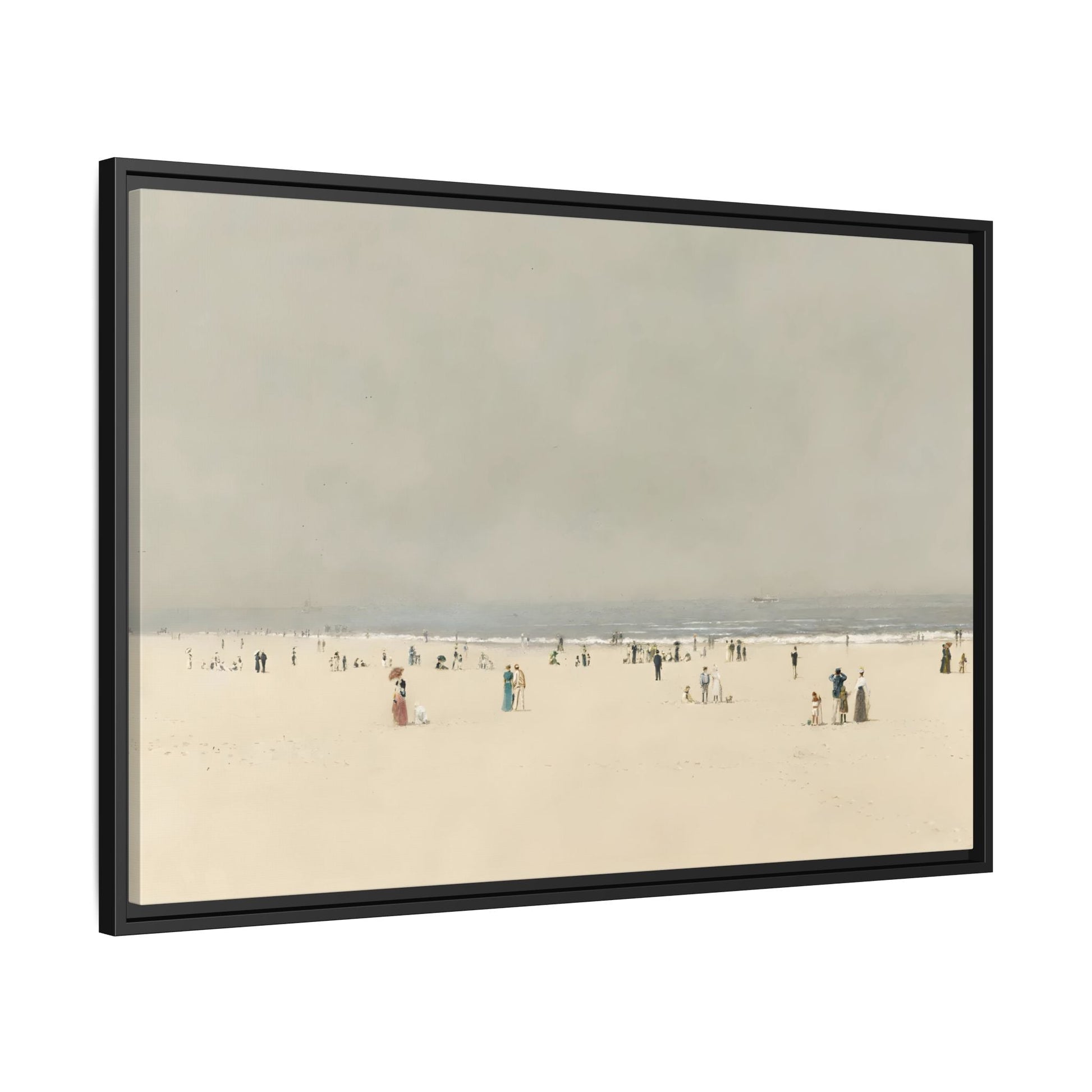 Minimalist Sand Sea Canvas, Summer Phantasy Vintage Beach Wall Art Prints
