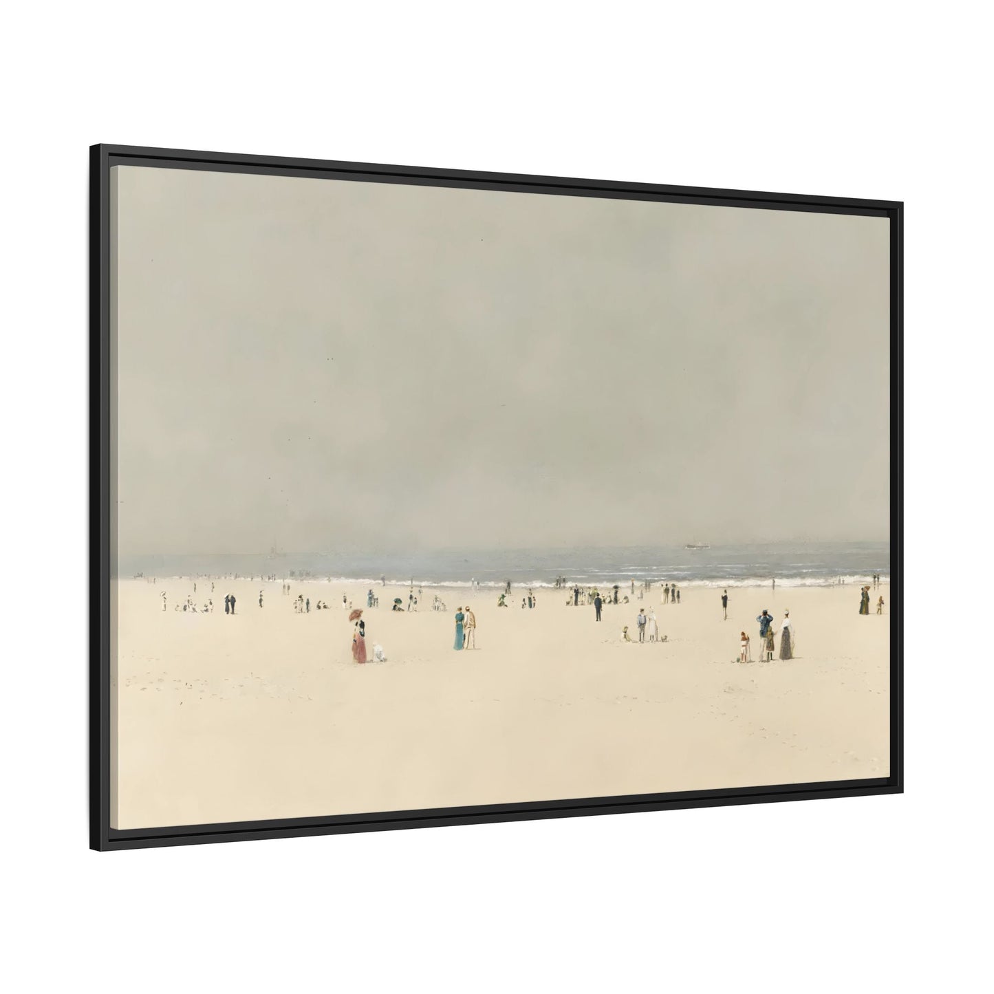 Minimalist Sand Sea Canvas, Summer Phantasy Vintage Beach Wall Art Prints