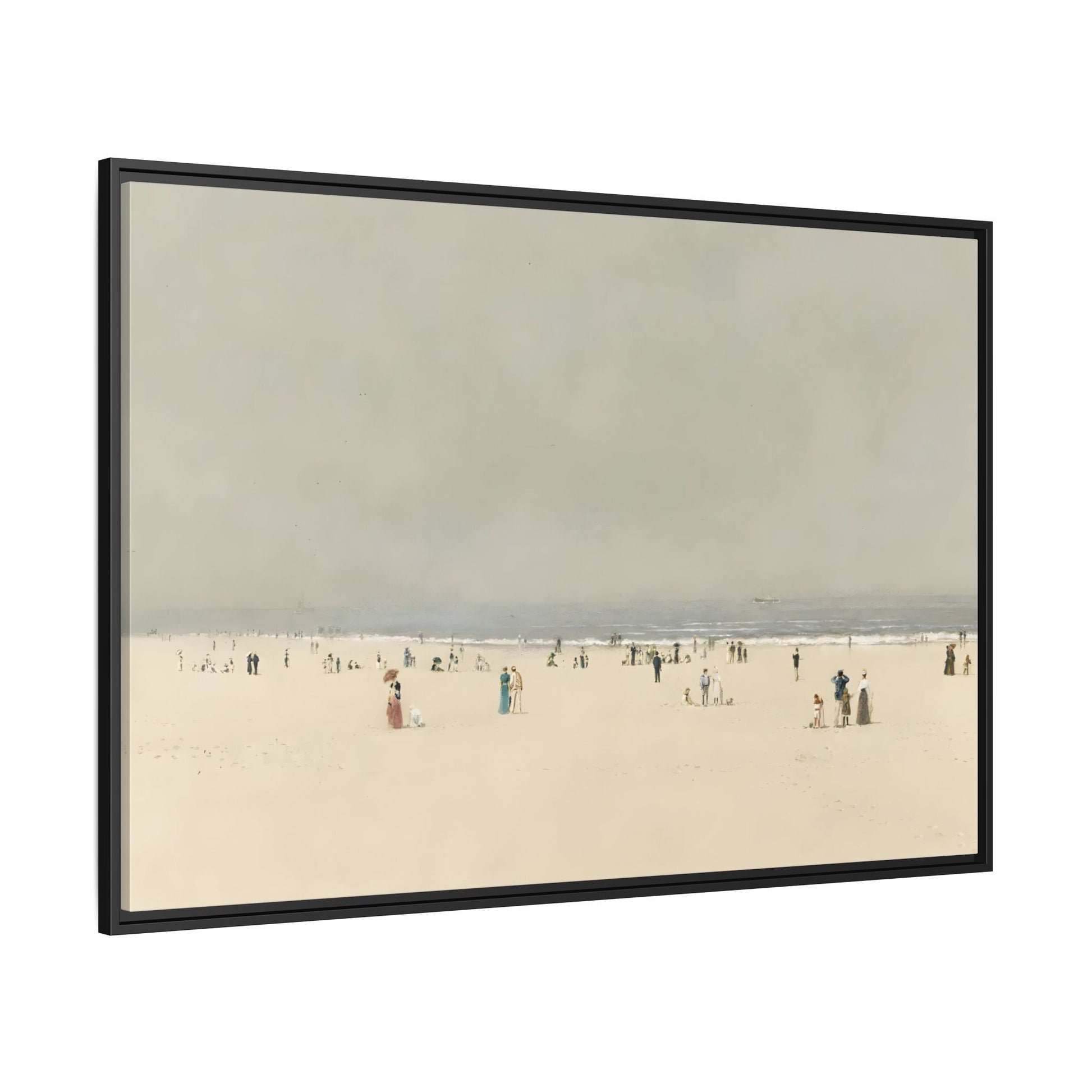 Minimalist Sand Sea Canvas, Summer Phantasy Vintage Beach Wall Art Prints