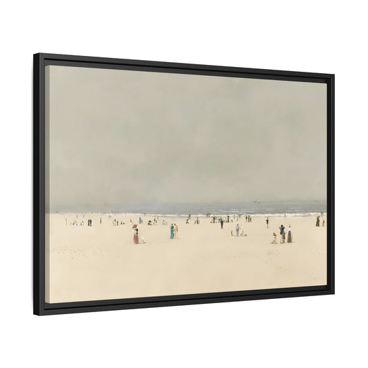Minimalist Sand Sea Canvas, Summer Phantasy Vintage Beach Wall Art Prints