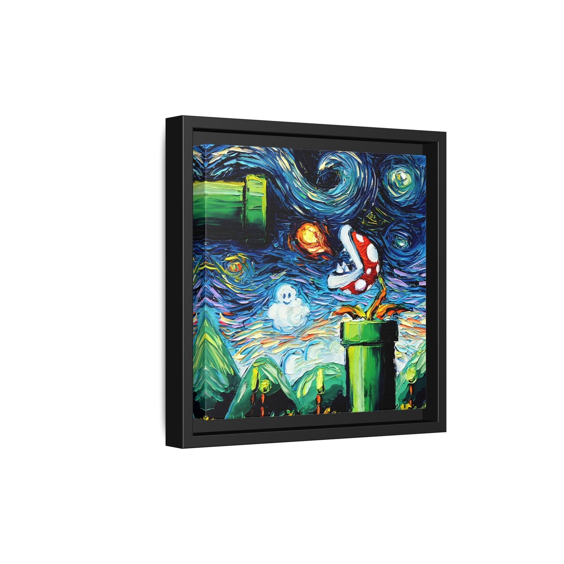 Modern Framed Abstract Starry Night Canvas Wall Art Prints