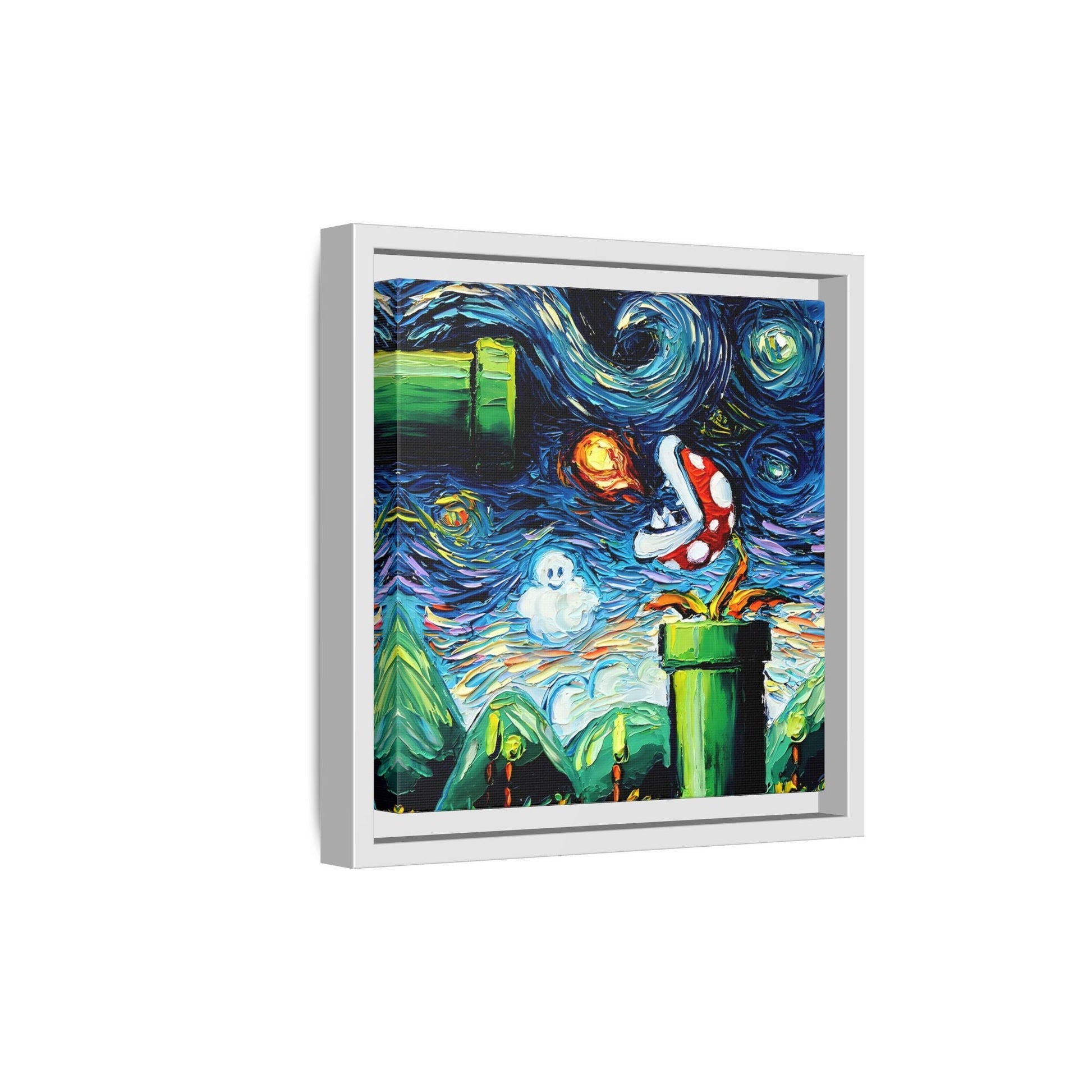 Modern Framed Abstract Starry Night Canvas Wall Art Prints