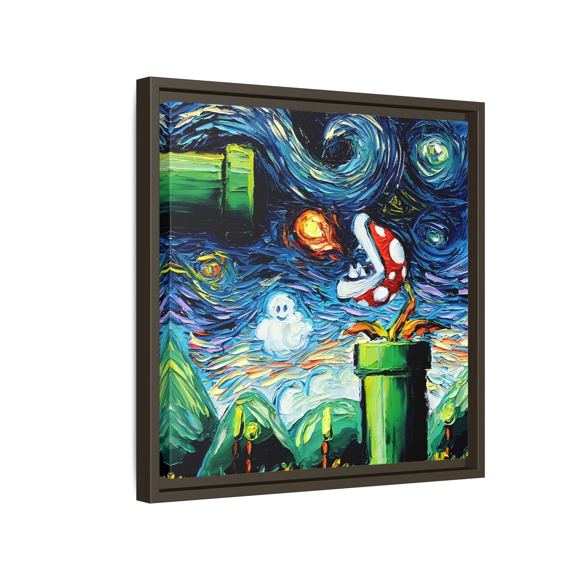Modern Framed Abstract Starry Night Canvas Wall Art Prints