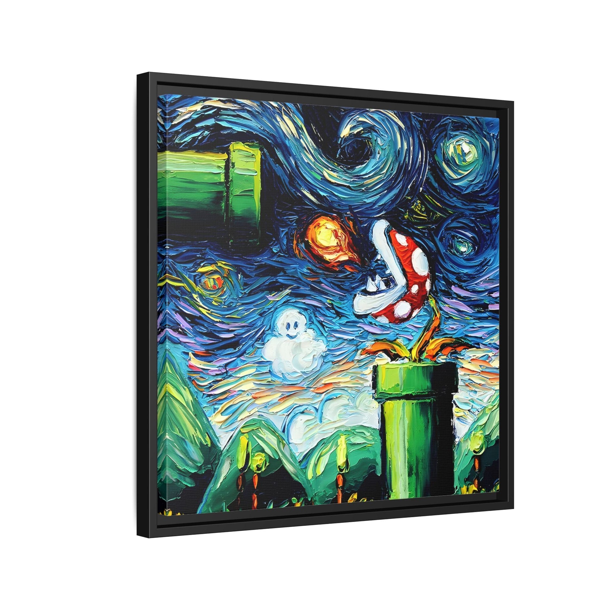Modern Framed Abstract Starry Night Canvas Wall Art Prints