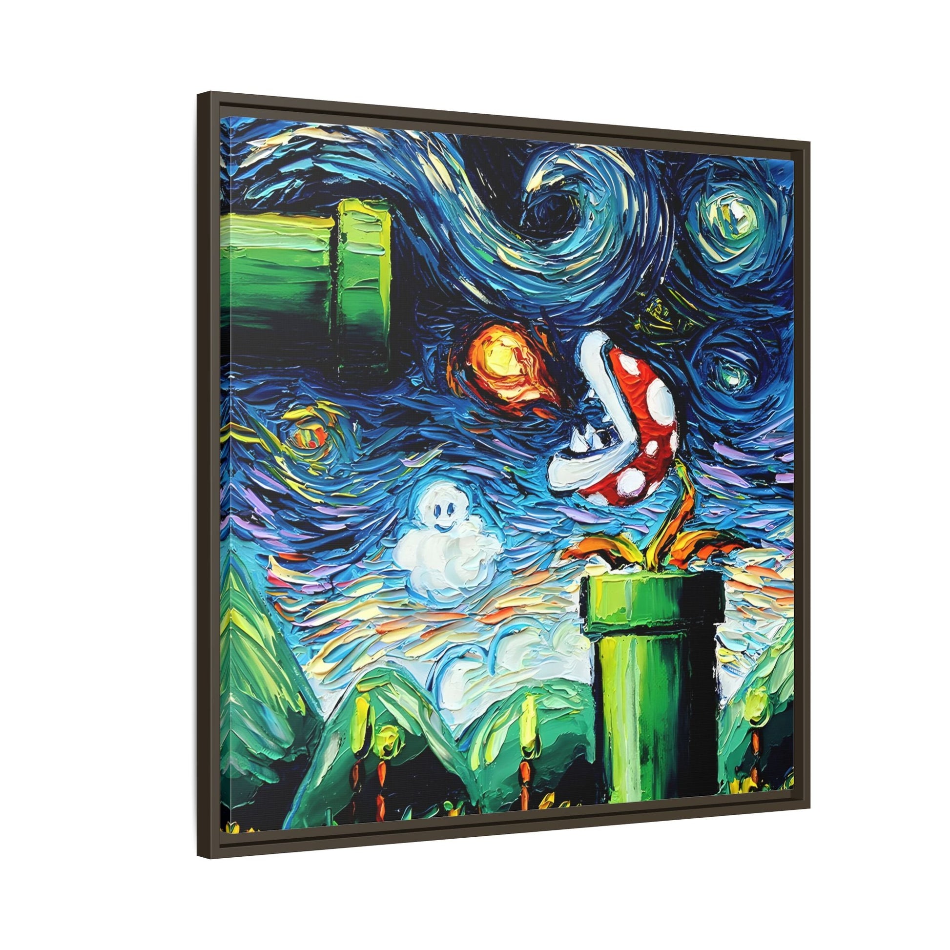 Modern Framed Abstract Starry Night Canvas Wall Art Prints