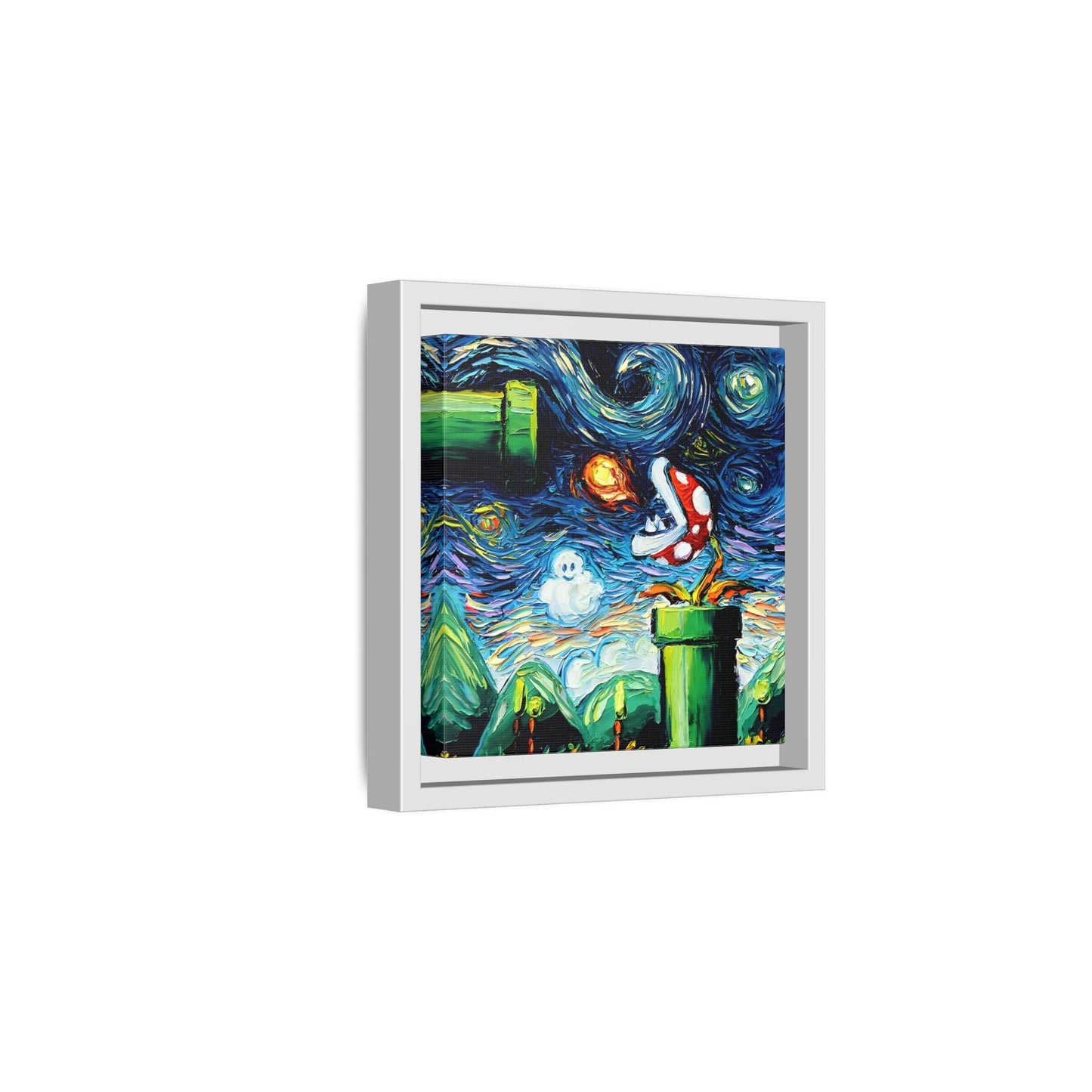 Modern Framed Abstract Starry Night Canvas Wall Art Prints