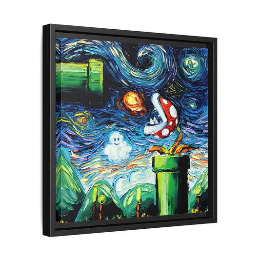 Modern Framed Abstract Starry Night Canvas Wall Art Prints