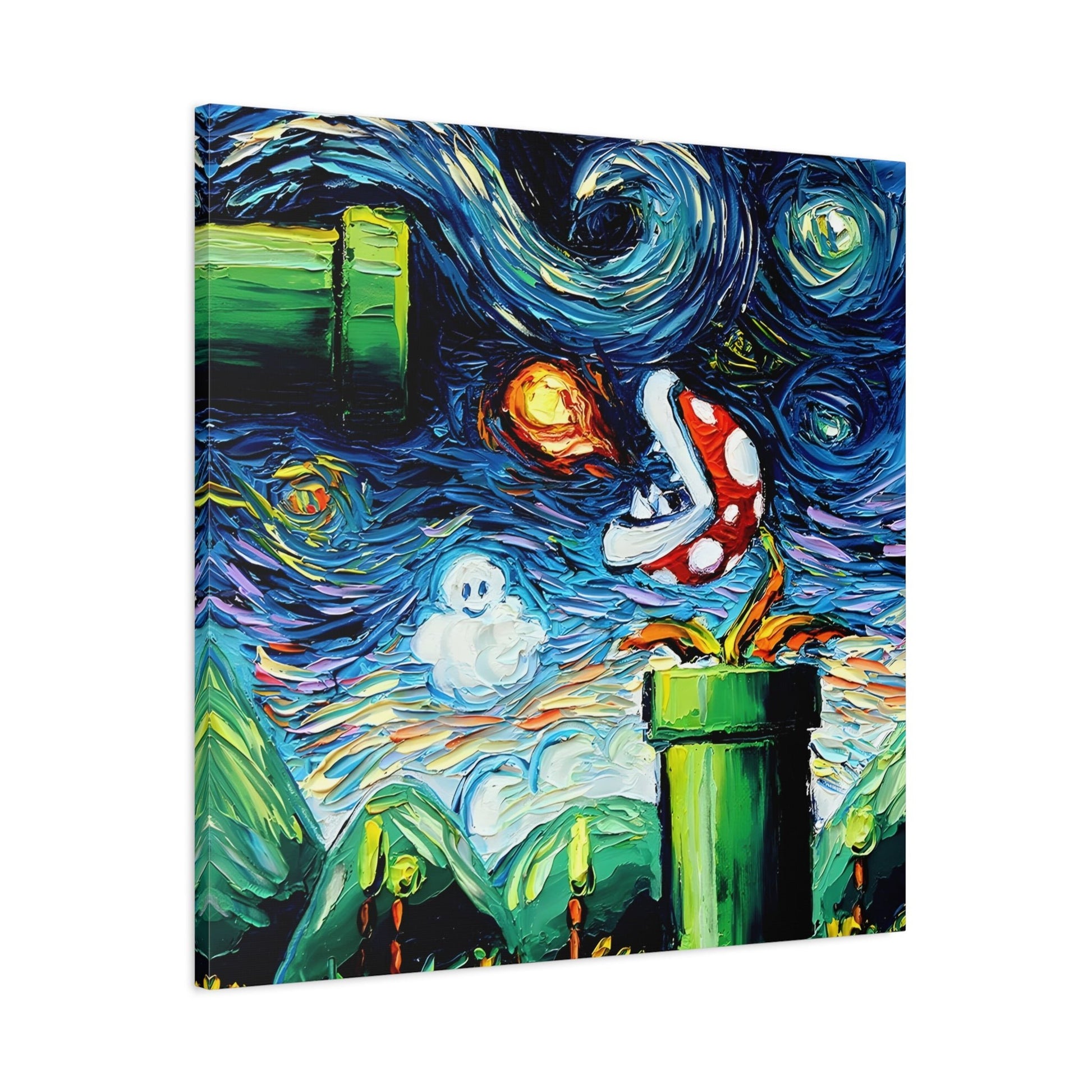 Modern Starry Night Wall Art Abstract Canvas Print
