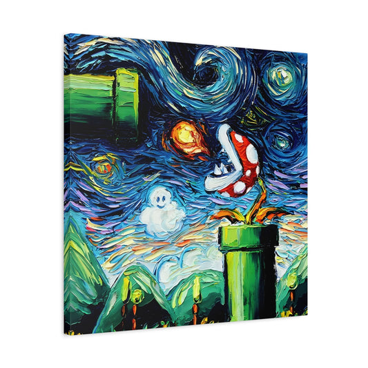 Modern Starry Night Wall Art Abstract Canvas Print