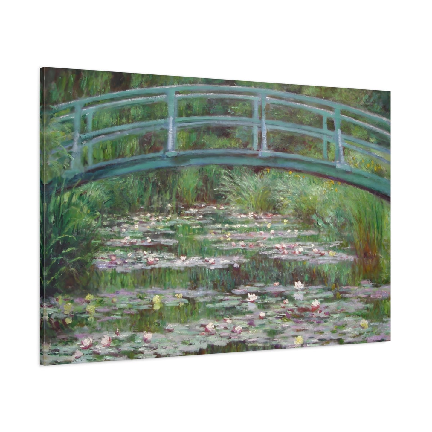 Monet Water Lilies Japanese Bridge - Canvas Print Wall Art