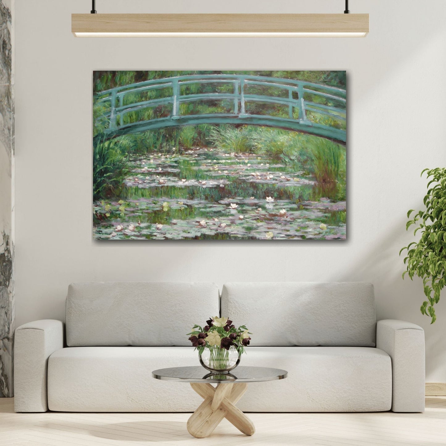 Monet Water Lilies Japanese Bridge - Canvas Print Wall Art