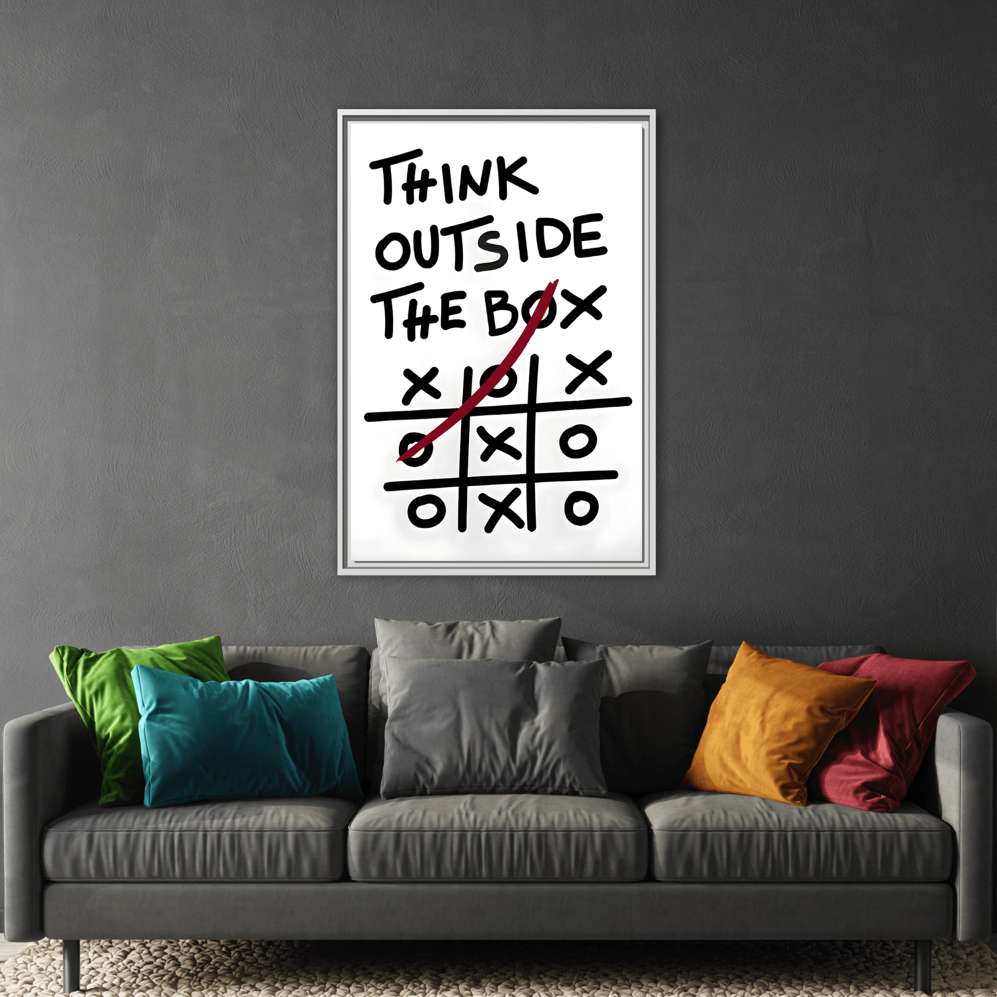 Motivational Quotes Framed Canvas Inspirational Wall Art Office Decor