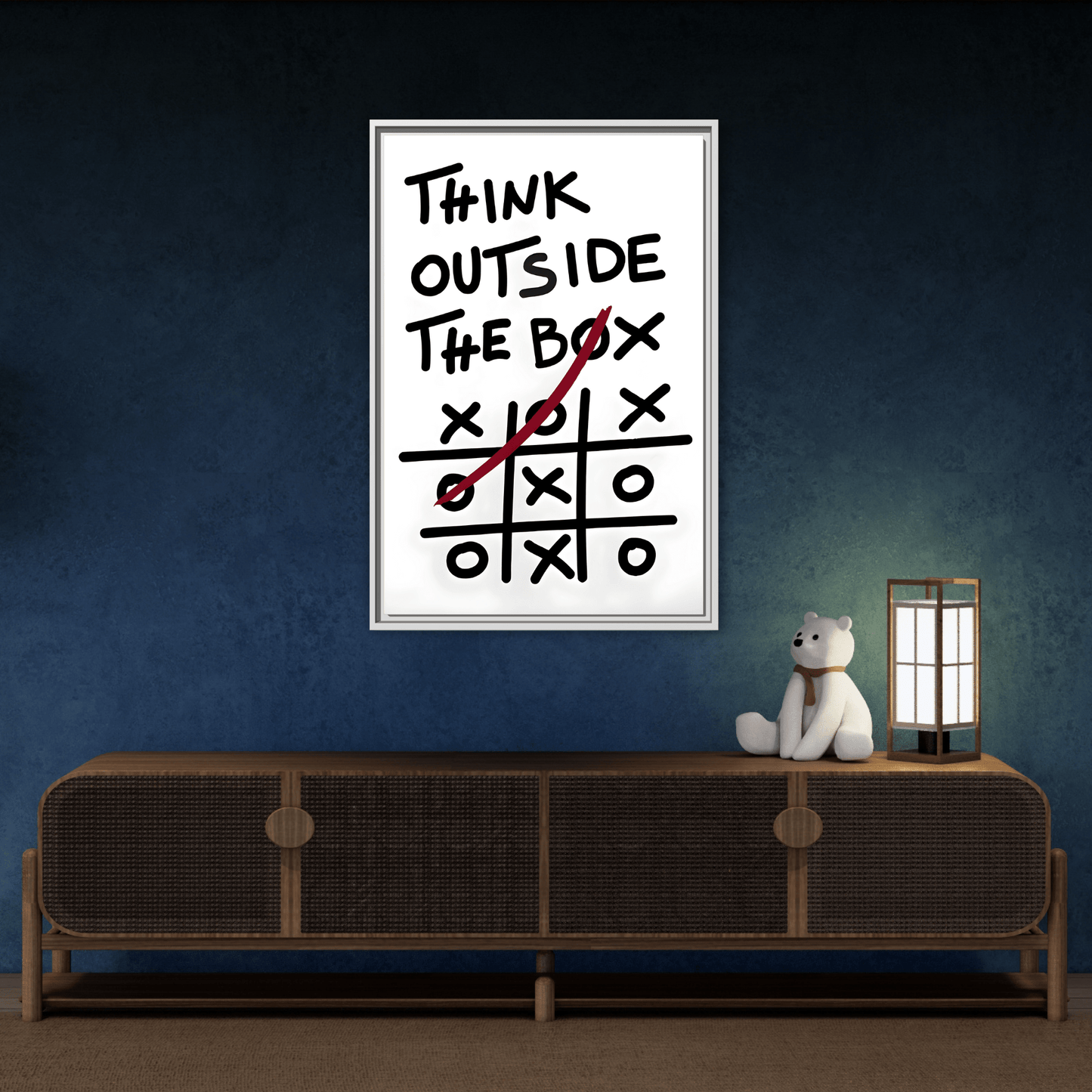 Motivational Quotes Framed Canvas Inspirational Wall Art Office Decor