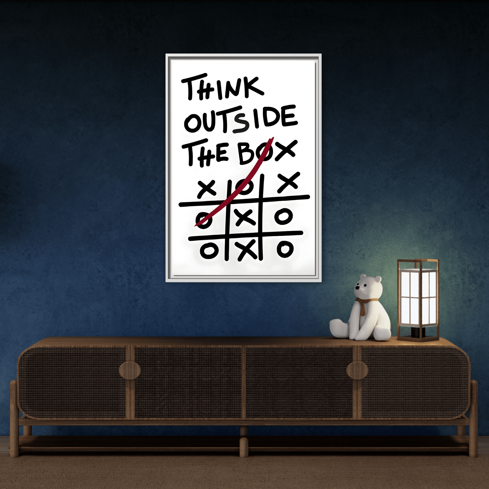 Motivational Quotes Framed Canvas Inspirational Wall Art Office Decor