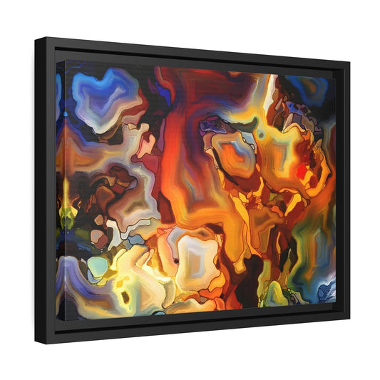 Multicolor Modern Artwork Canvas Print - Framed Abstract Colorful Wall Art Prints for Home Decor