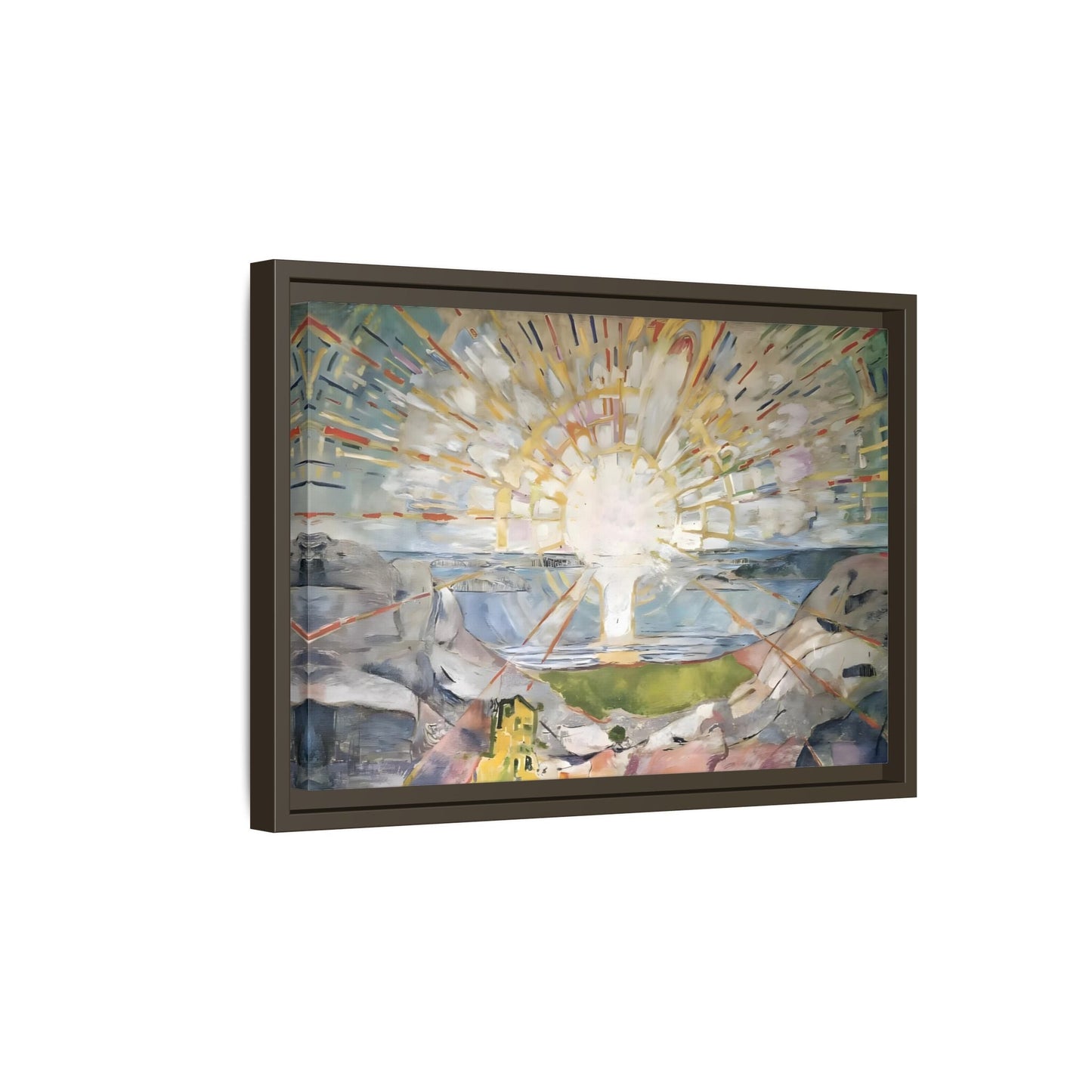 Munch Sun Canvas Wall Art Print - Large Framed Famous Colorful Painting