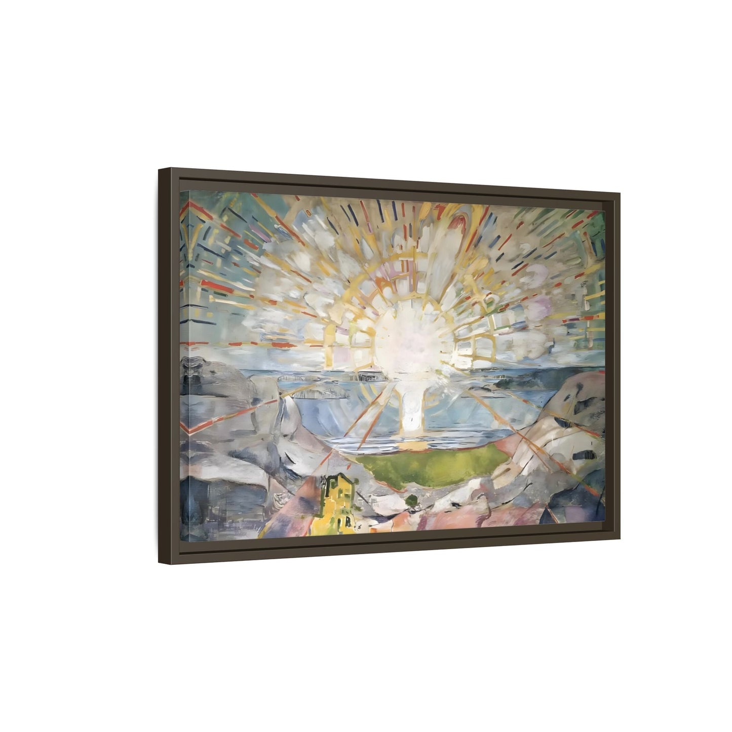 Munch Sun Canvas Wall Art Print - Large Framed Famous Colorful Painting