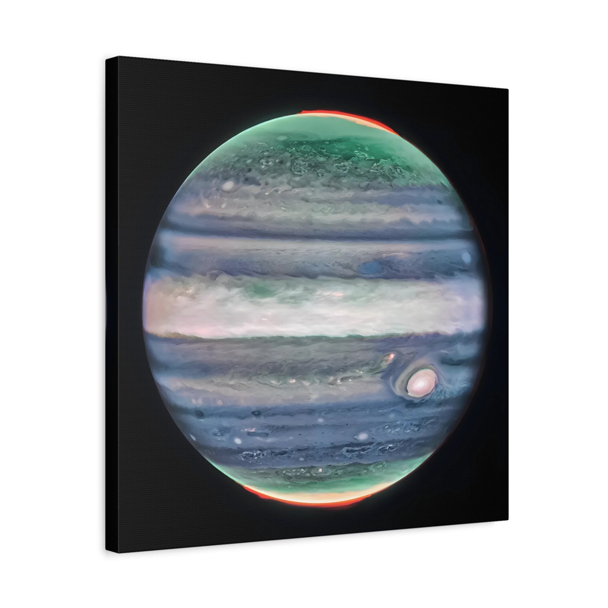 NASA Jupiter Canvas Wall Art - James Webb Space Telescope First Images Framed Print