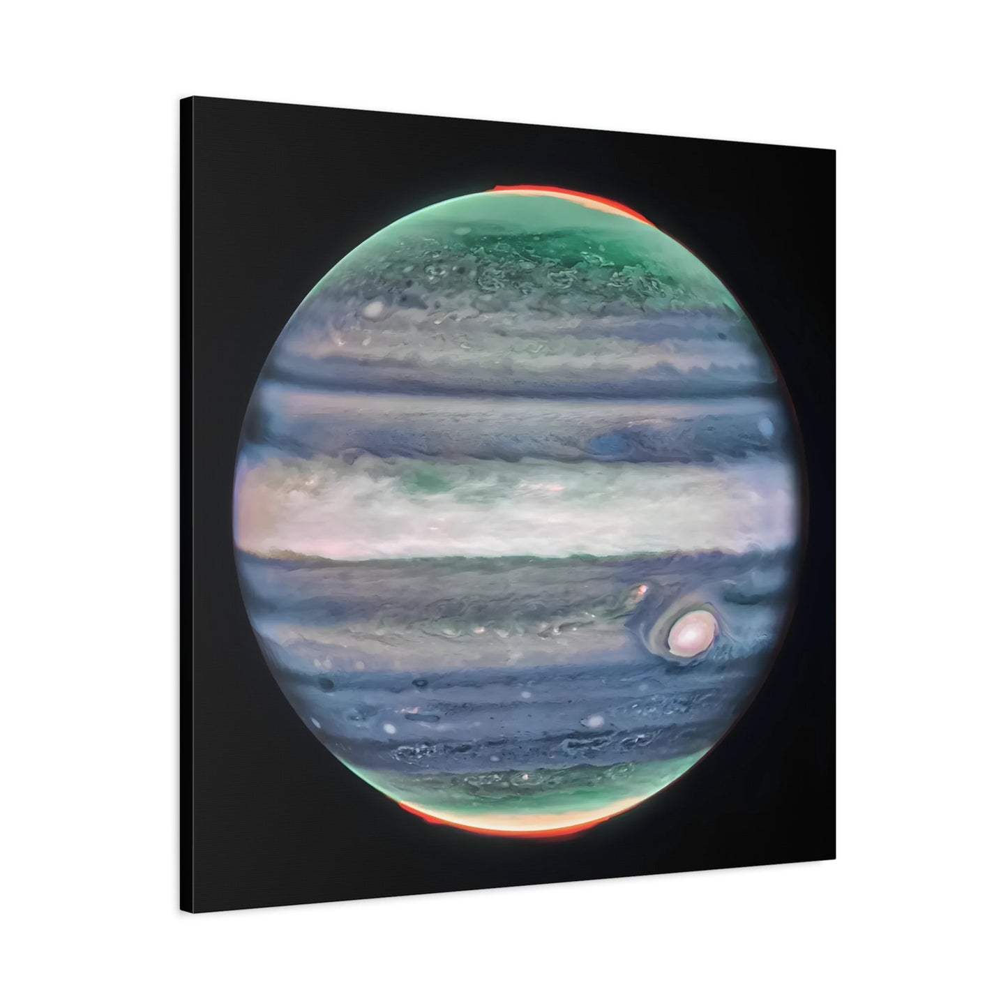 NASA Jupiter Canvas Wall Art - James Webb Space Telescope First Images Framed Print