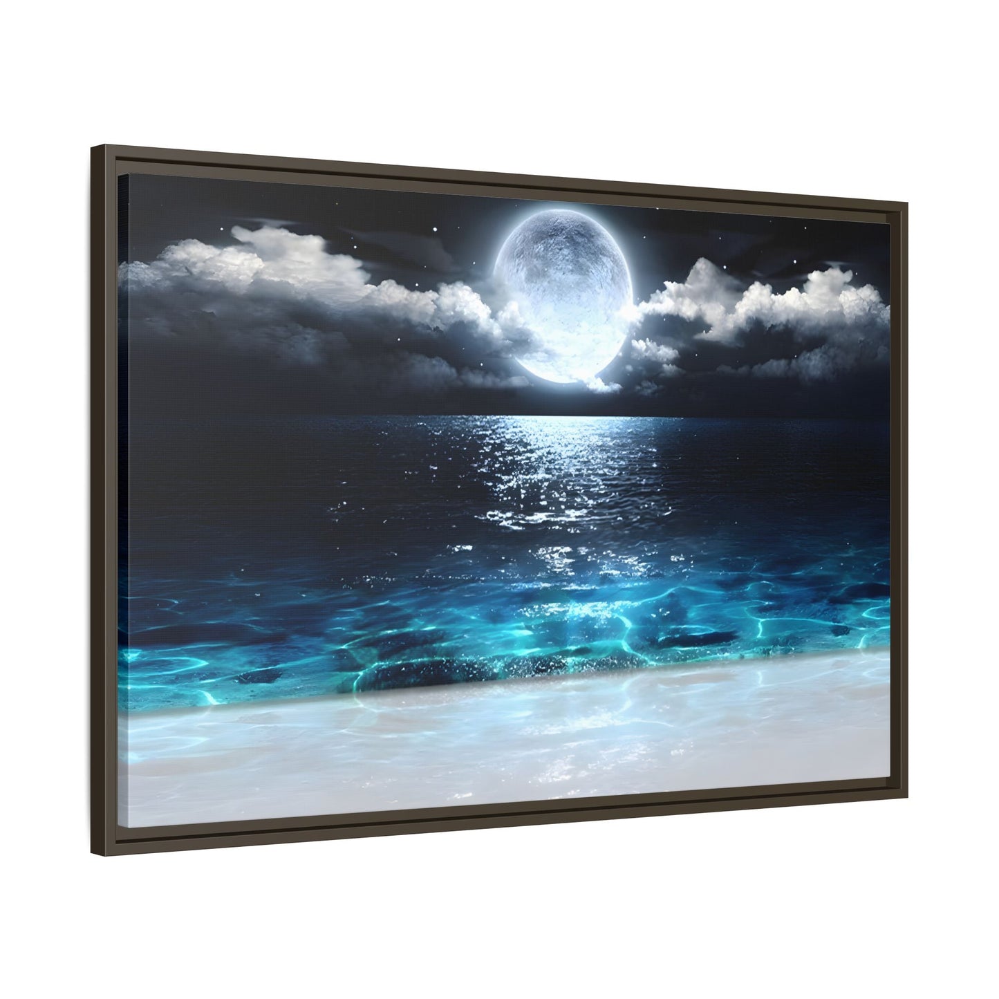 Ocean Moon Canvas Prints - Large Calm Sea Wall Art Sea Landscape