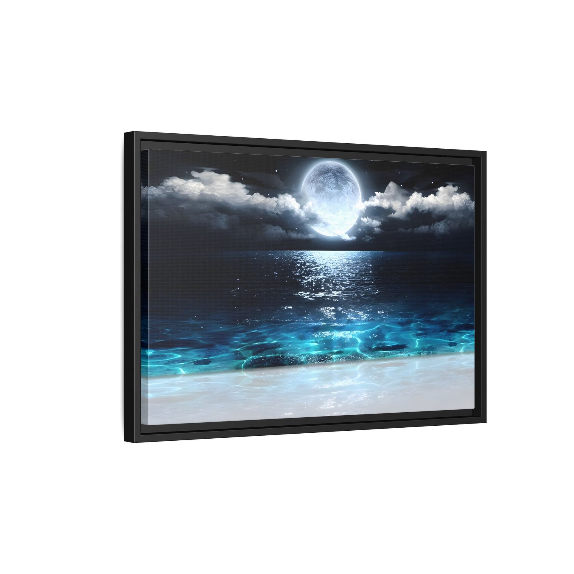 Ocean Moon Canvas Prints - Large Calm Sea Wall Art Sea Landscape