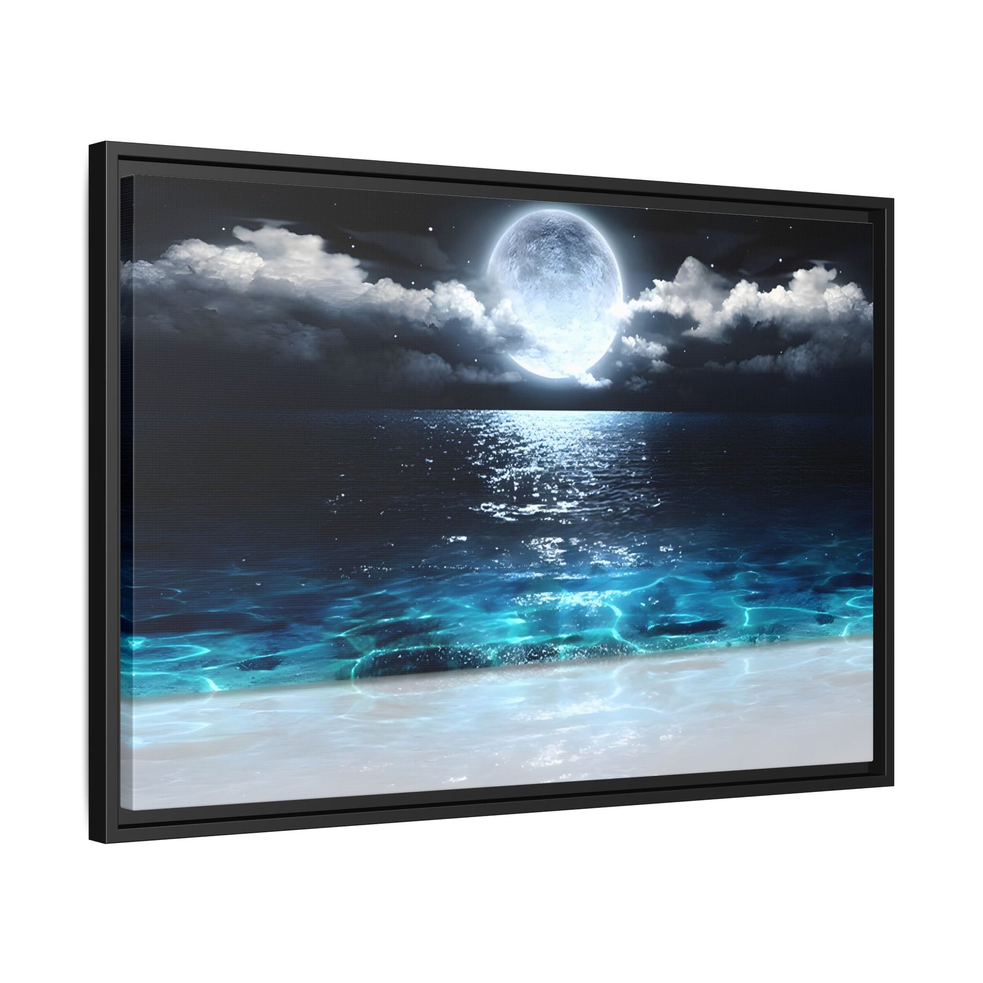 Ocean Moon Canvas Prints - Large Calm Sea Wall Art Sea Landscape