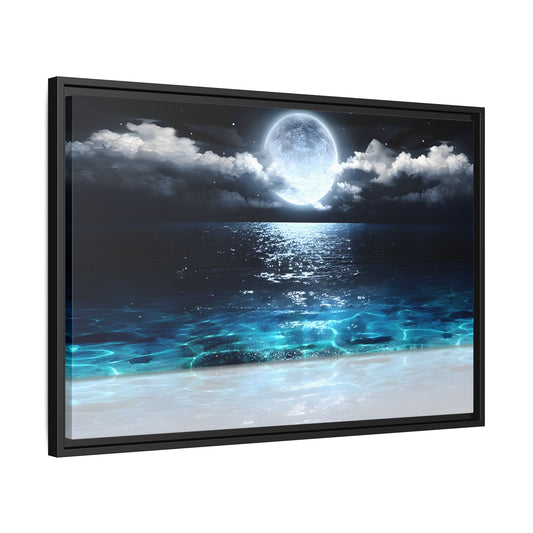 Ocean Moon Canvas Prints - Large Calm Sea Wall Art Sea Landscape