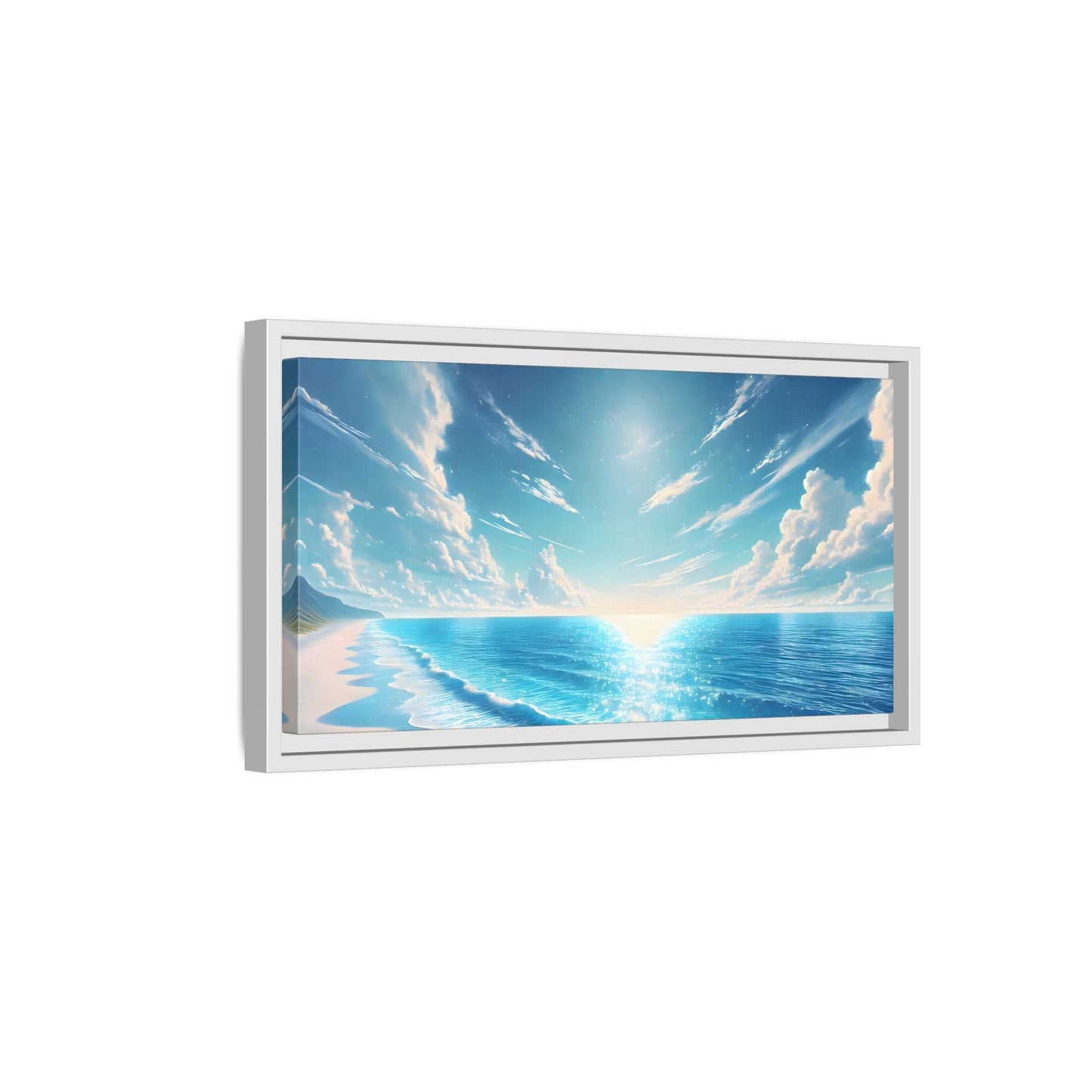 Ocean Sunrise Canvas Art - Vibrant Blue Coastal Wall Print