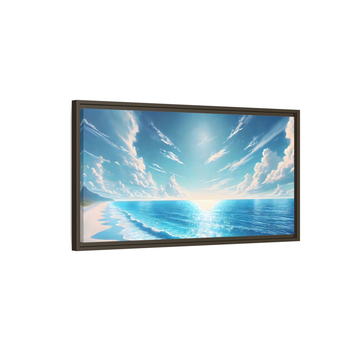 Ocean Sunrise Canvas Art - Vibrant Blue Coastal Wall Print