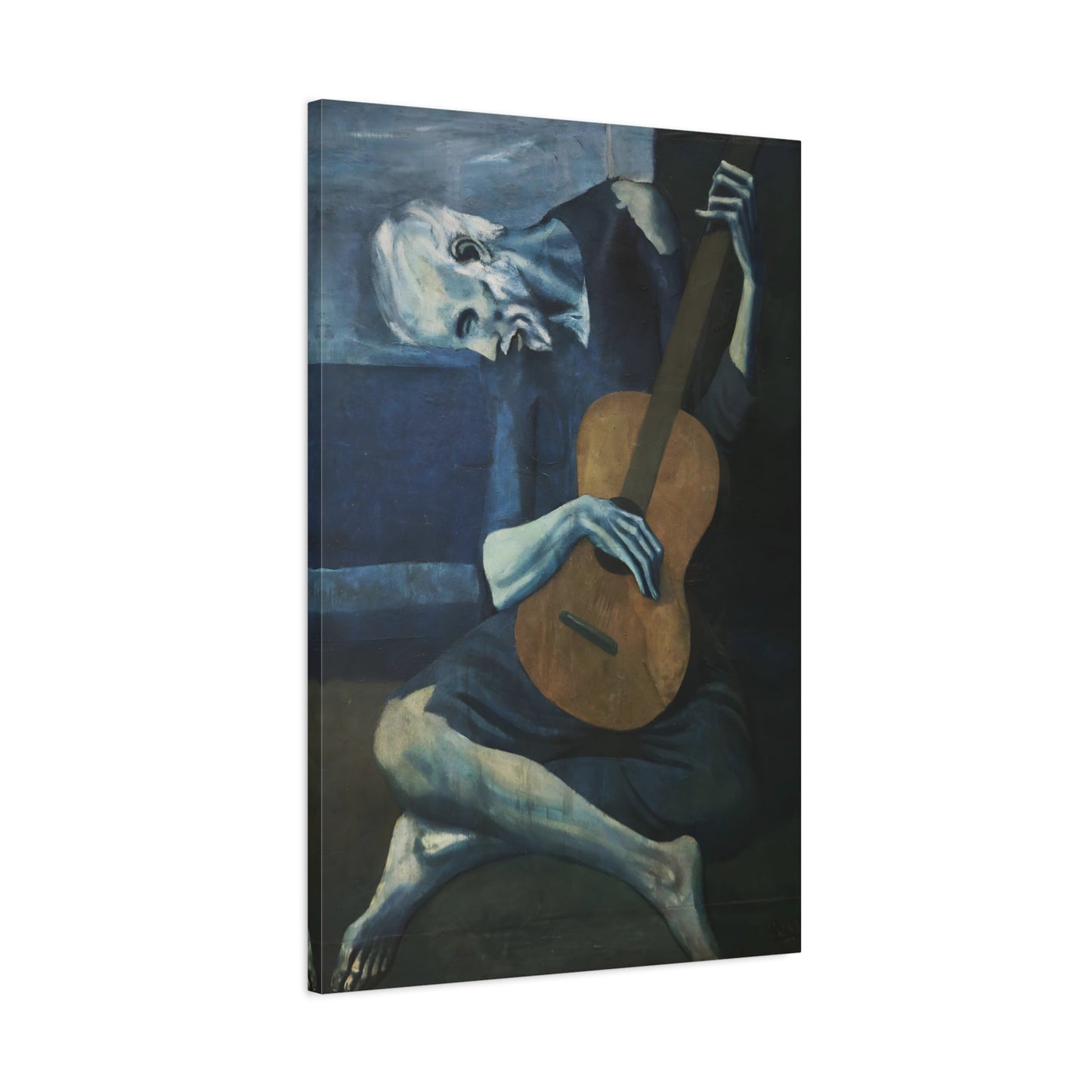 Old Guitarist Canvas Wall Art Print Pablo Picasso Reproduction
