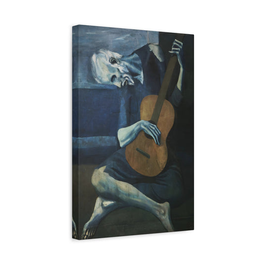 Old Guitarist Canvas Wall Art Print Pablo Picasso Reproduction
