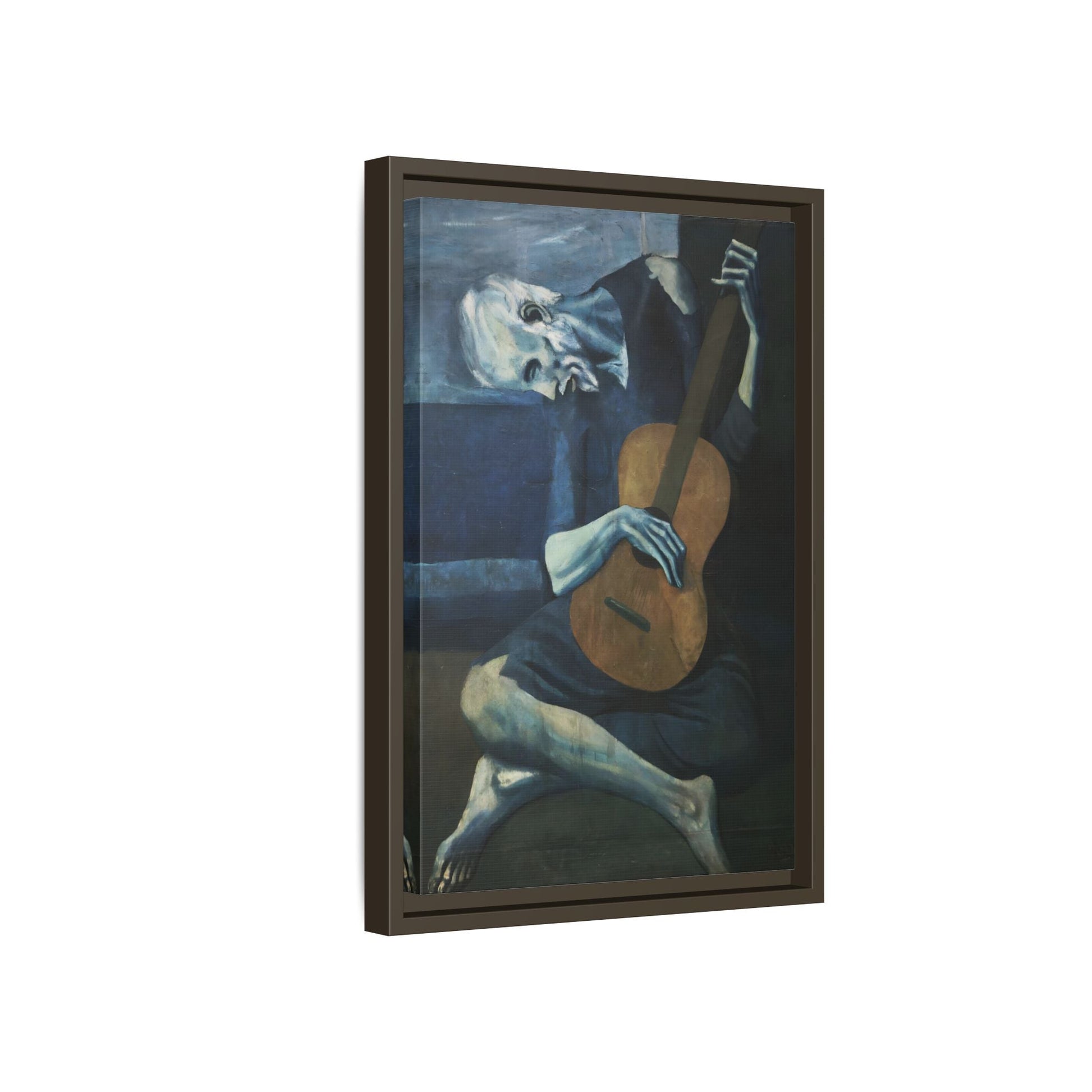 Old Guitarist Wall Art - Framed Picasso Canvas Print