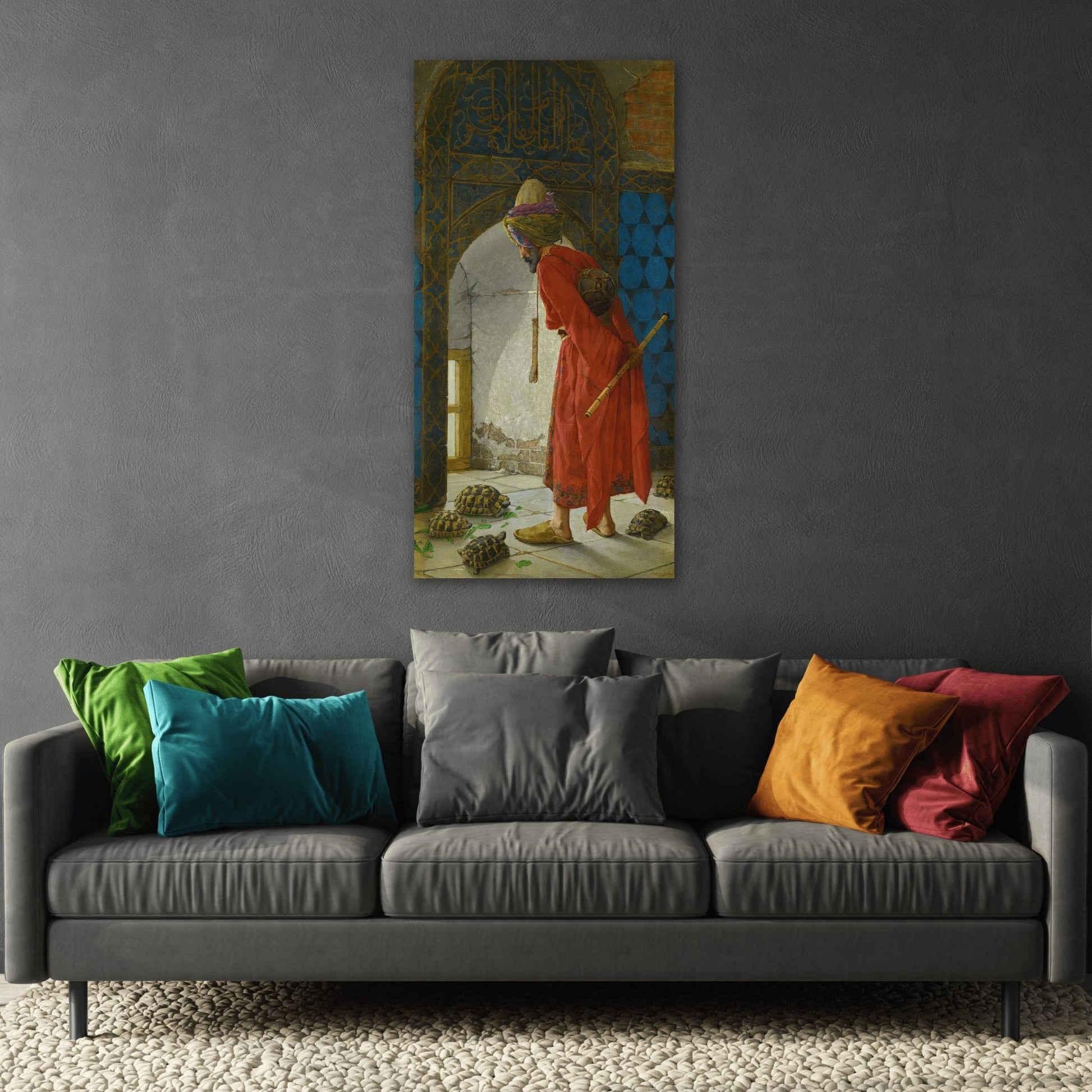 Osman Hamdi Bey Tortoise Trainer Canvas Print - Historical Turkish Wall Art