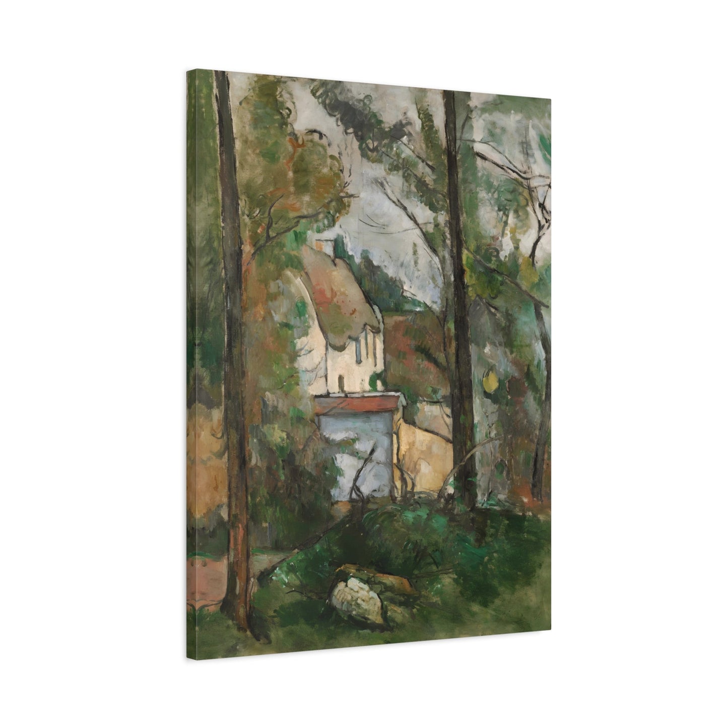 Paul Cezanne House in the Trees - Canvas Wall Art Print Reproduction