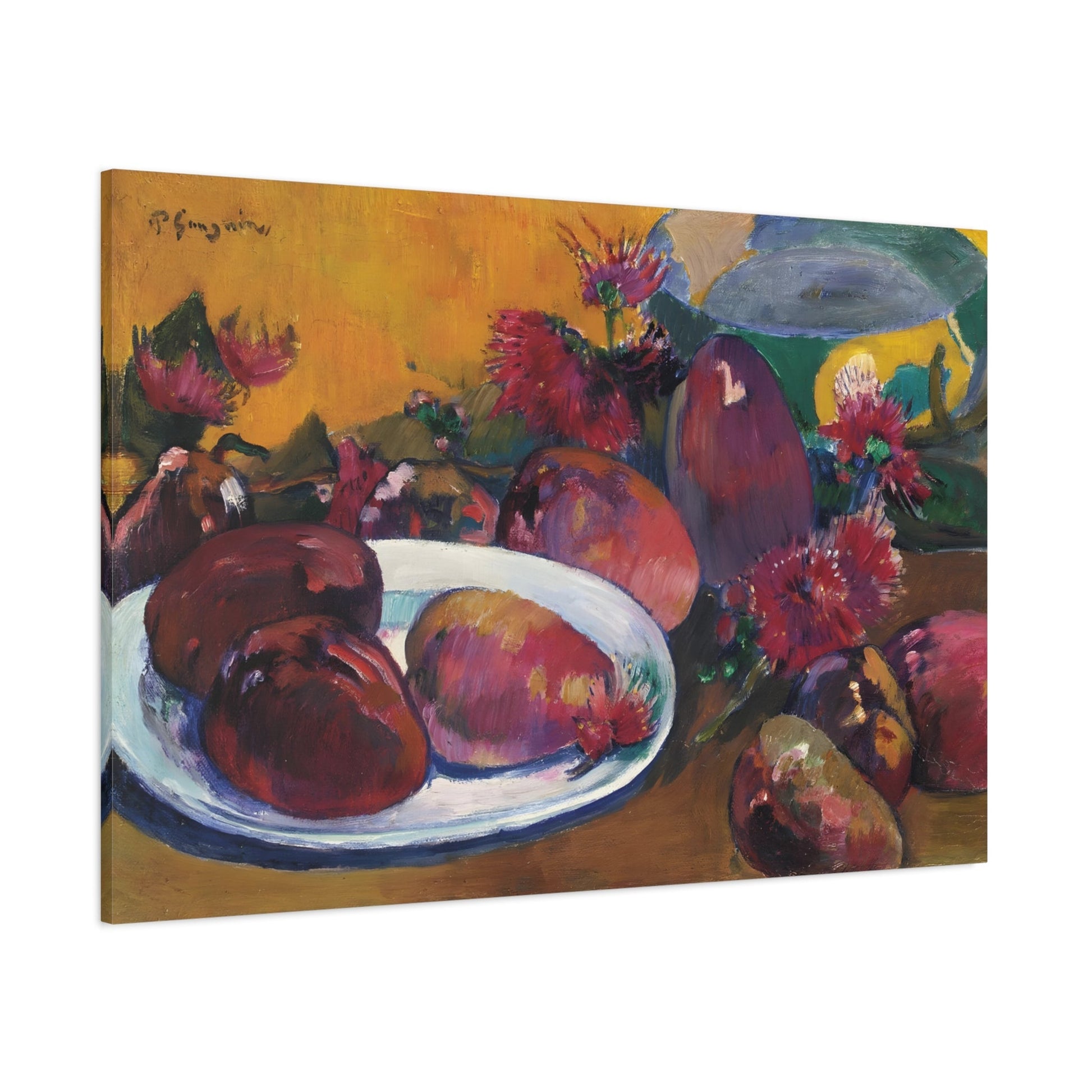 Paul Gauguin Still Life Mangoes - Canvas Wall Art Print Reproduction