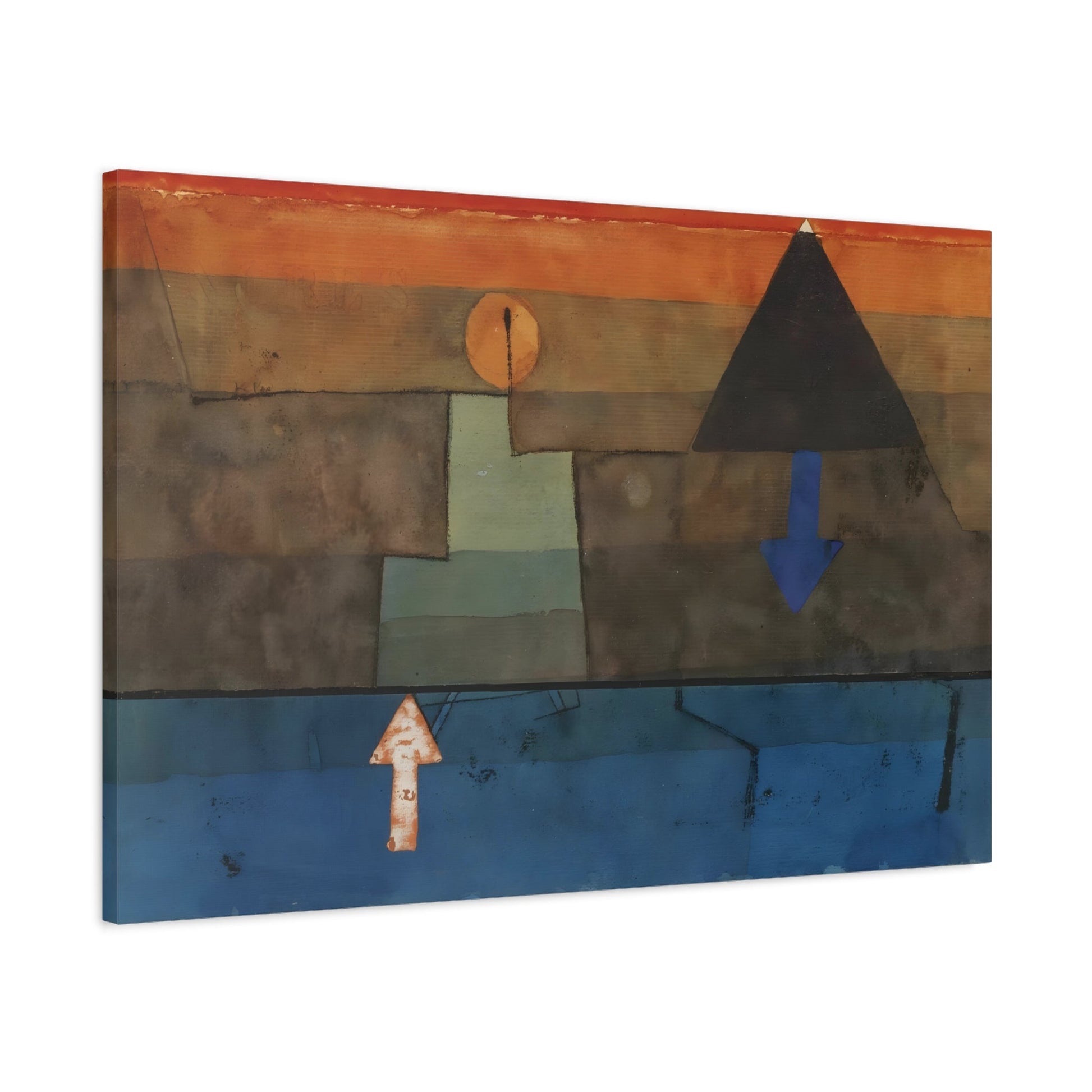 Paul Klee Contrasts Evening Blue and Orange - Canvas Wall Art Print