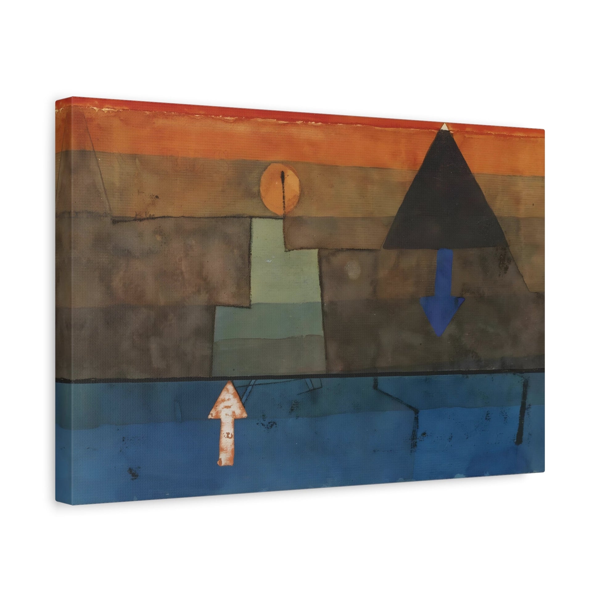 Paul Klee Contrasts Evening Blue and Orange - Canvas Wall Art Print