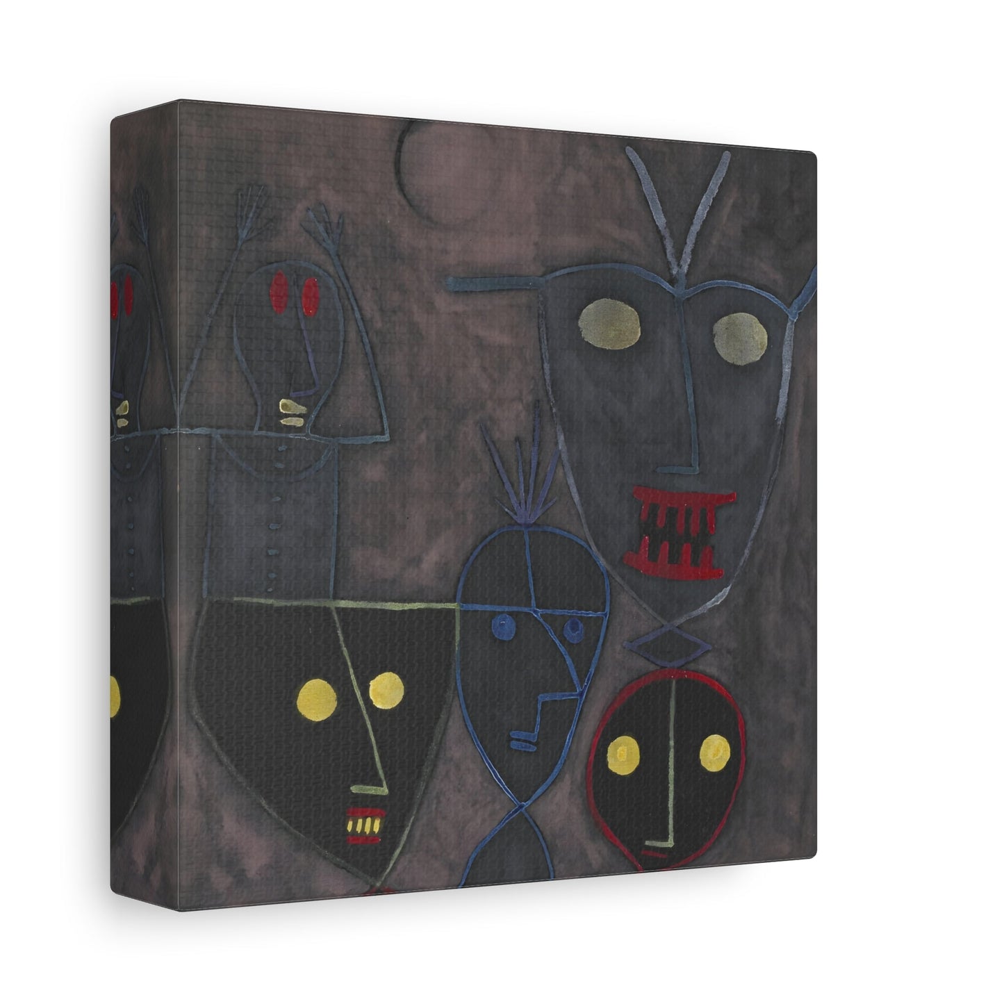 Paul Klee Demonic Puppets - Square Abstract Canvas Wall Art Print