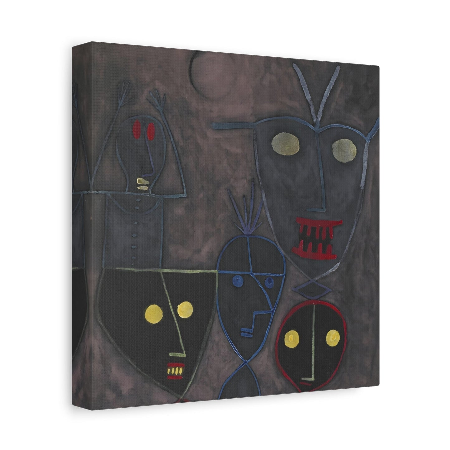 Paul Klee Demonic Puppets - Square Abstract Canvas Wall Art Print