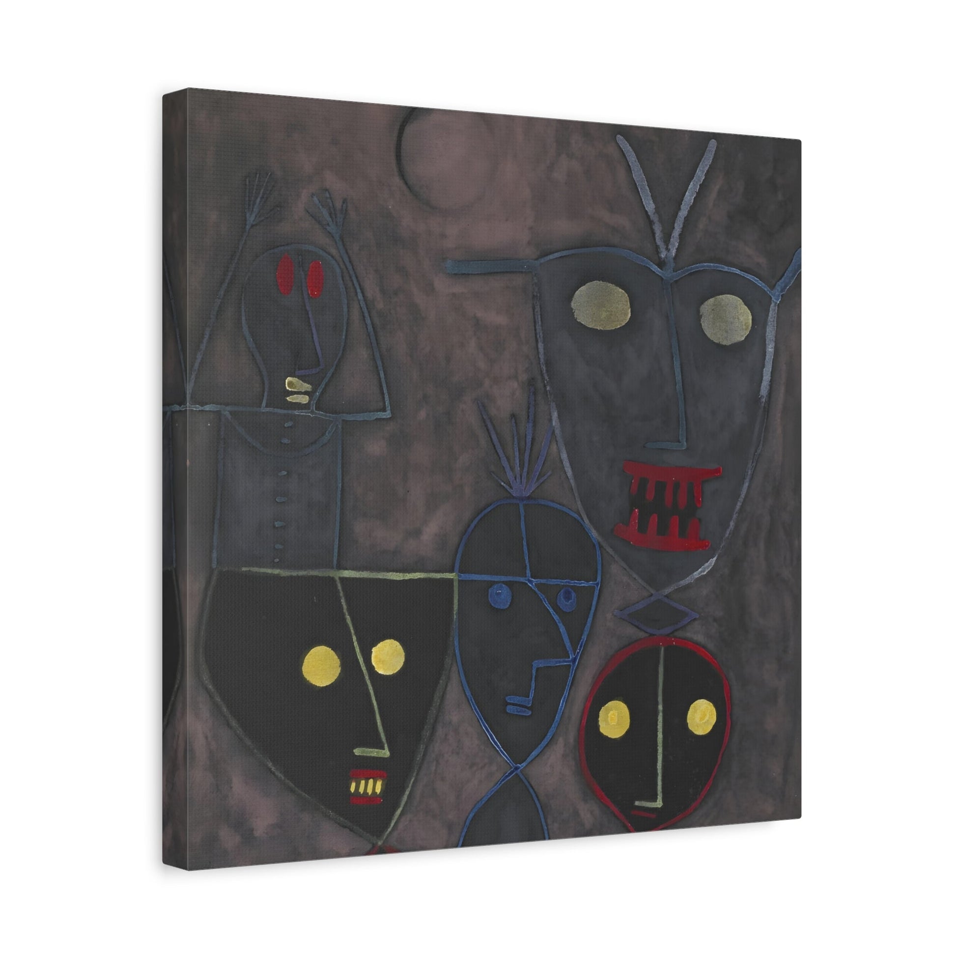 Paul Klee Demonic Puppets - Square Abstract Canvas Wall Art Print