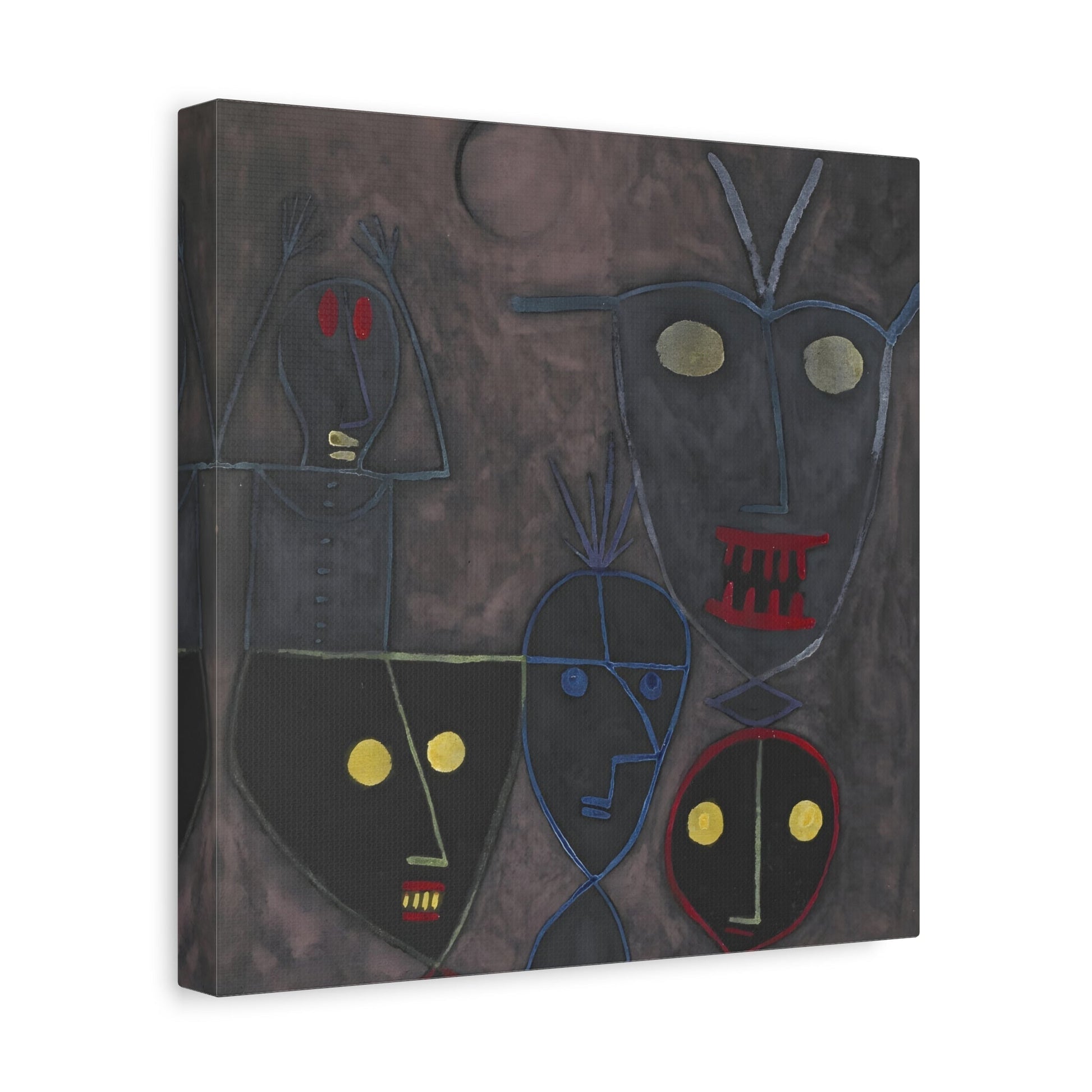 Paul Klee Demonic Puppets - Square Abstract Canvas Wall Art Print