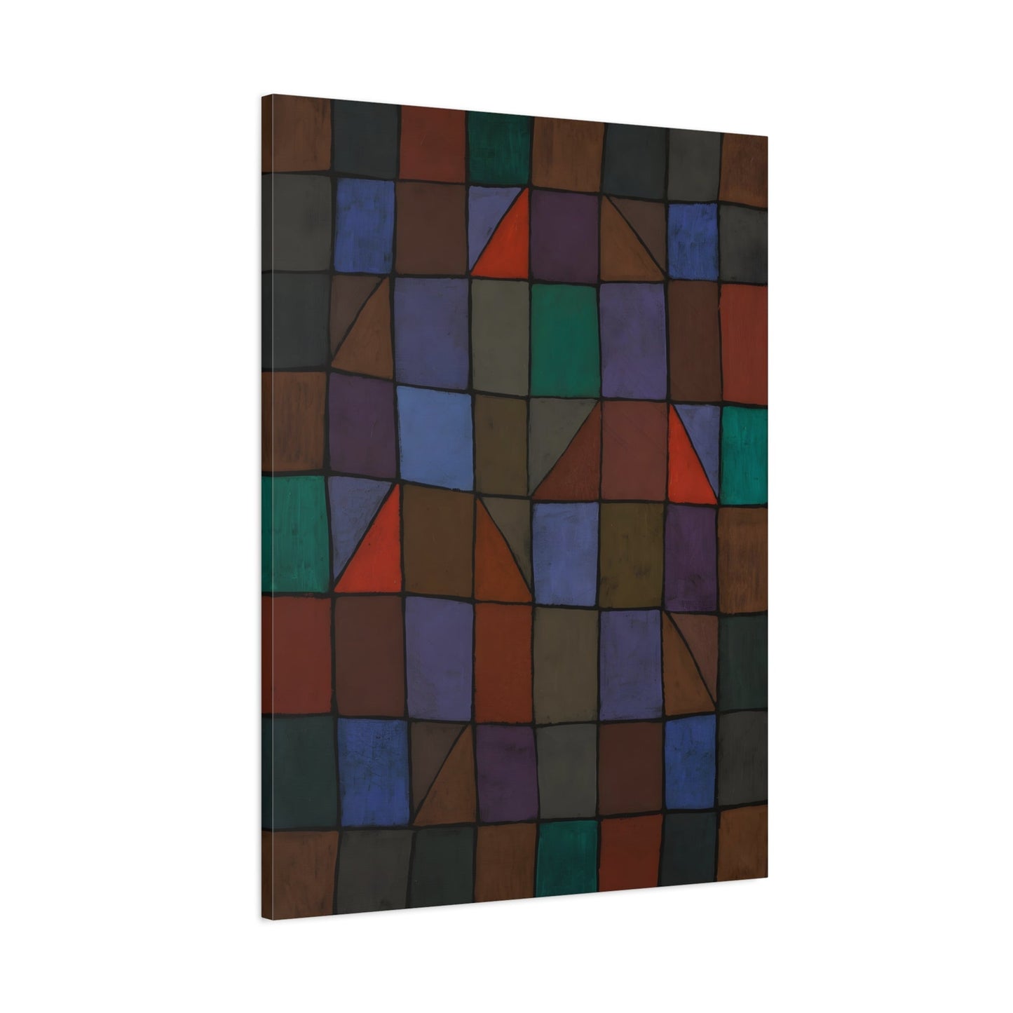 Paul Klee Evening Geometric Artwork - Abstract Canvas Wall Art Print